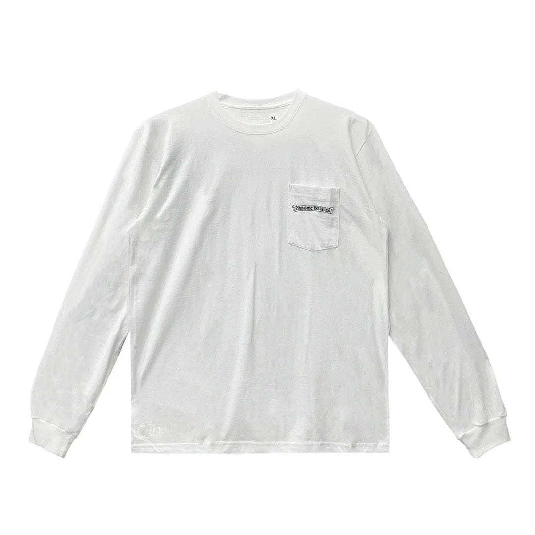 Chrome Hearts Shoulder Logo Long Sleeve T-Shirt White