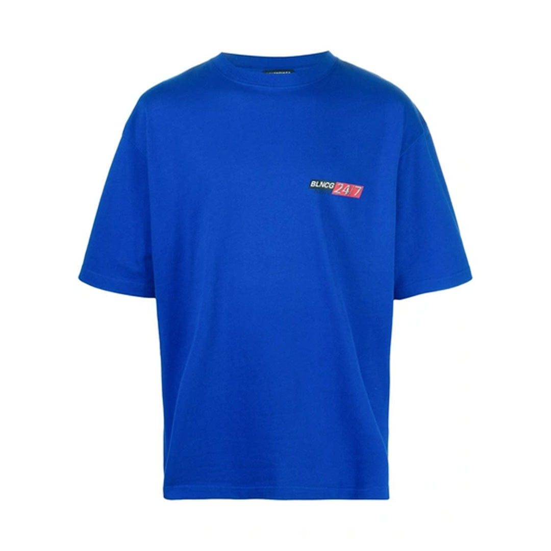 Balenciaga News Logo T-Shirt Royal
