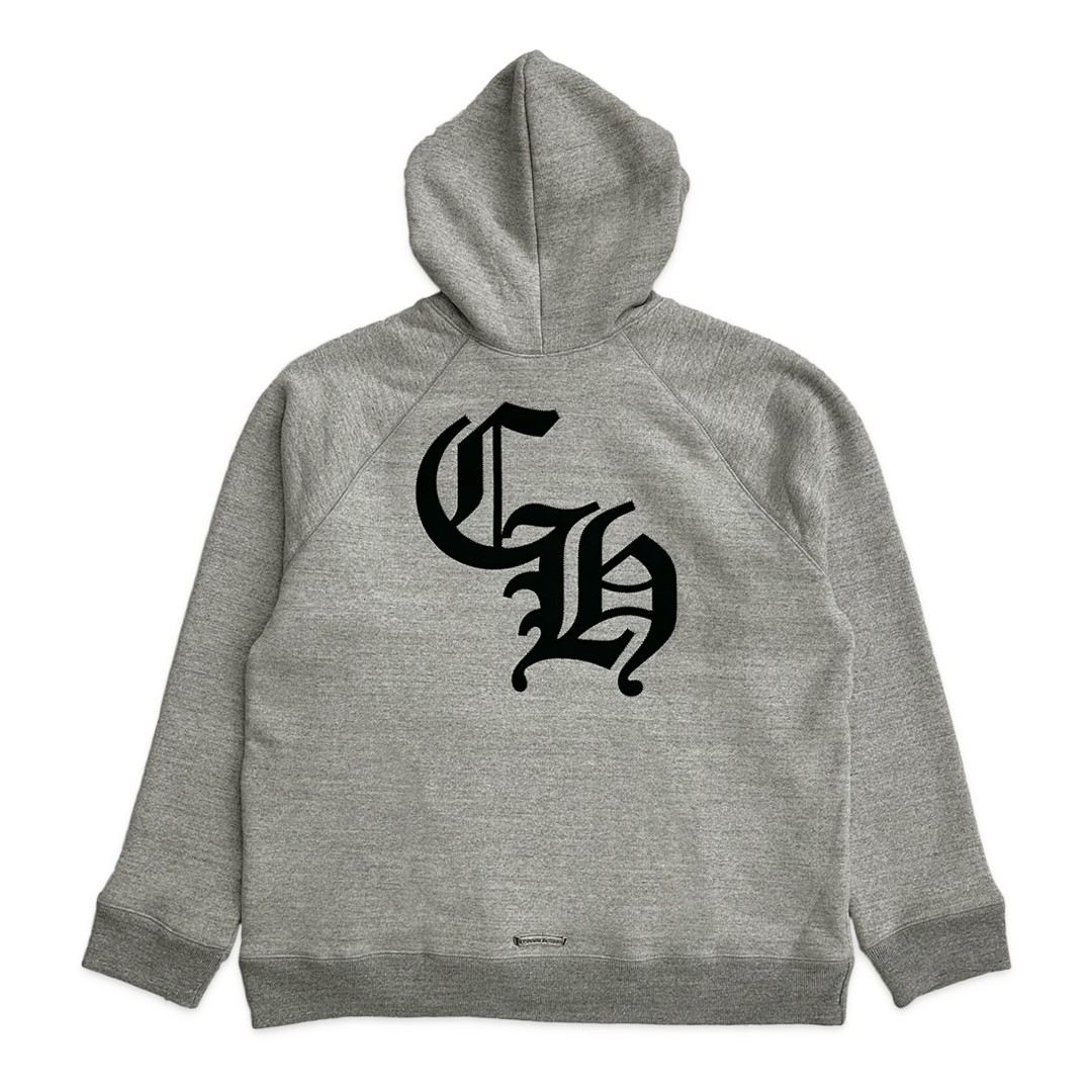 Chrome Hearts Triple Cross Nylon CH Logo Hoodie Grey