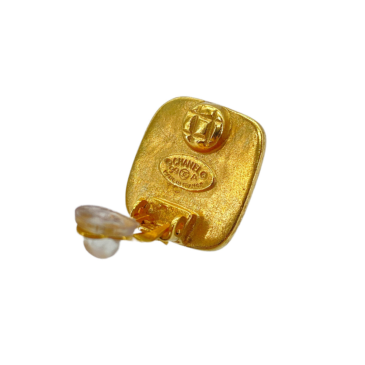 CHANEL VINTAGE EARRINGS GRIPOIX ACCESSORY 99A 90270778