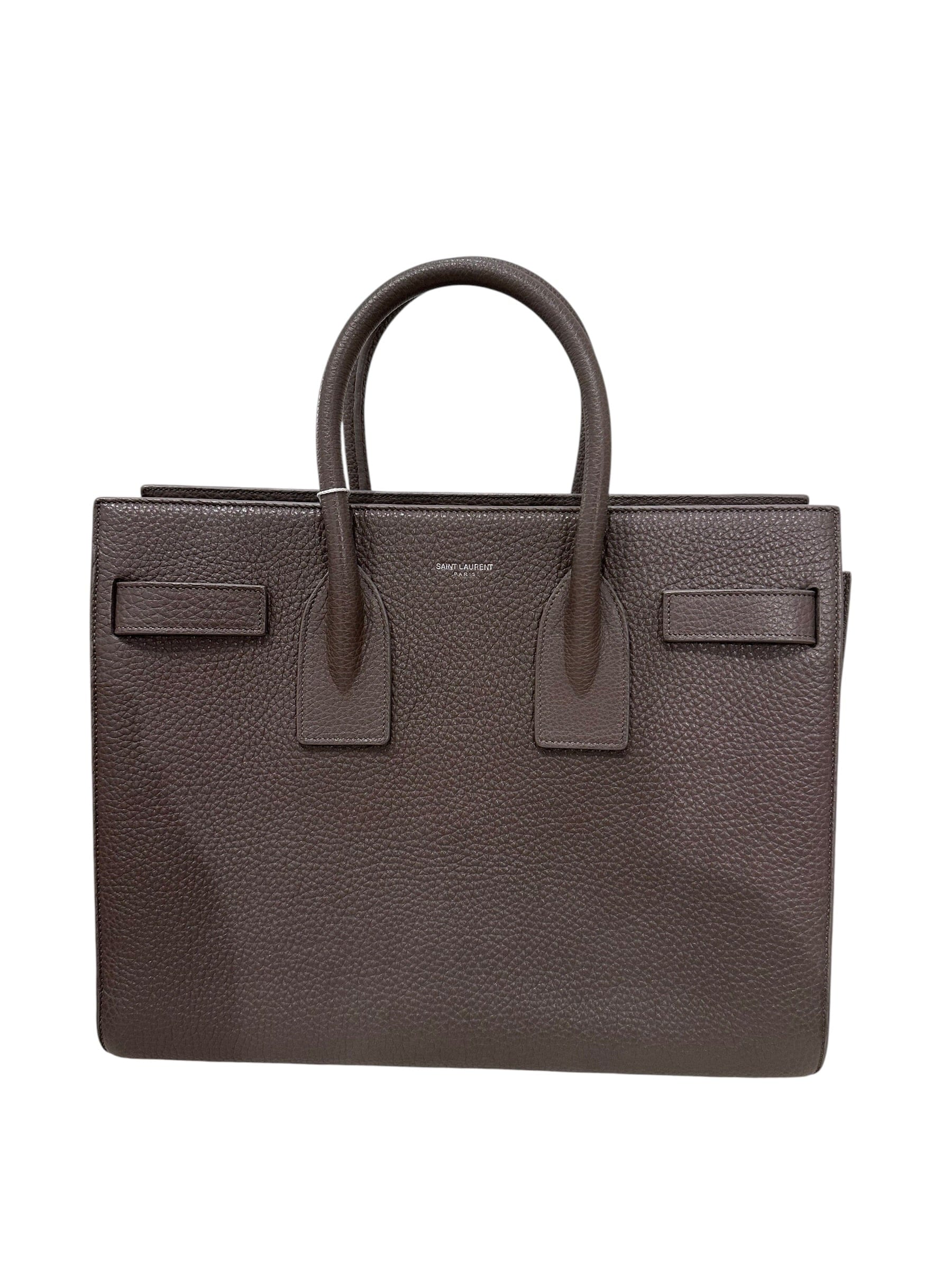 Saint Laurent YSL Grey Sac De Jour Tote Bag