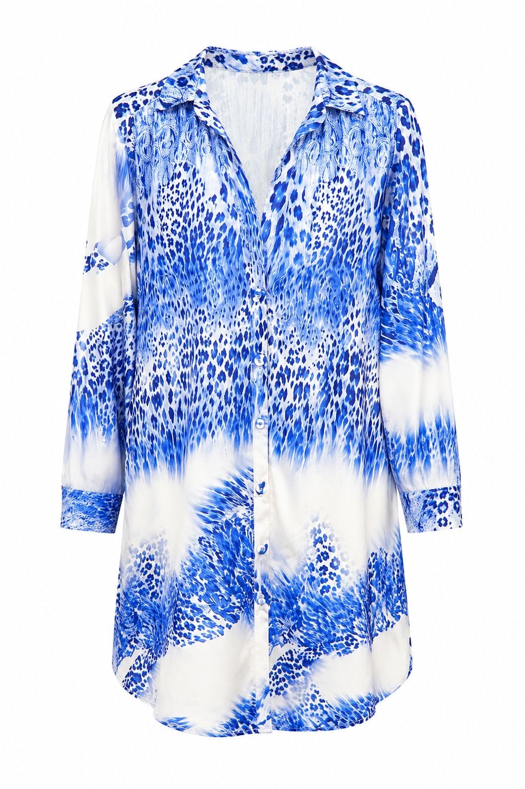 Maison Clad DRESS BARBARA LEO BLUE GRADIENT MCL12099