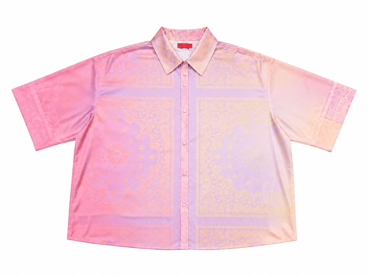 Maison Clad SHIRT KAREY SQUARE BANDANA PINK GRADIENT MCL12127