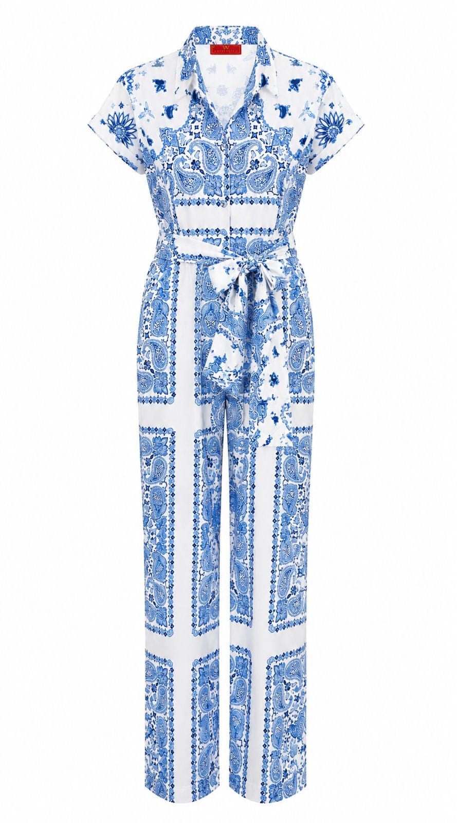 Maison Clad DRESS VIVIANNA BANDANA DOVE WHITE BLUE MCL12102