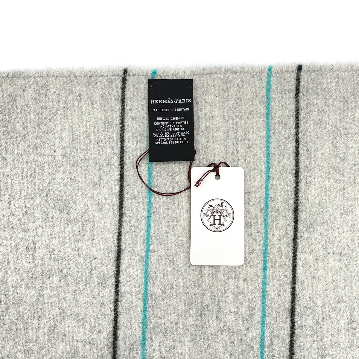 HERMES ROCABAR WINTER SCARF GRIS CHINE CASHMERE ACCESSORY 90309827