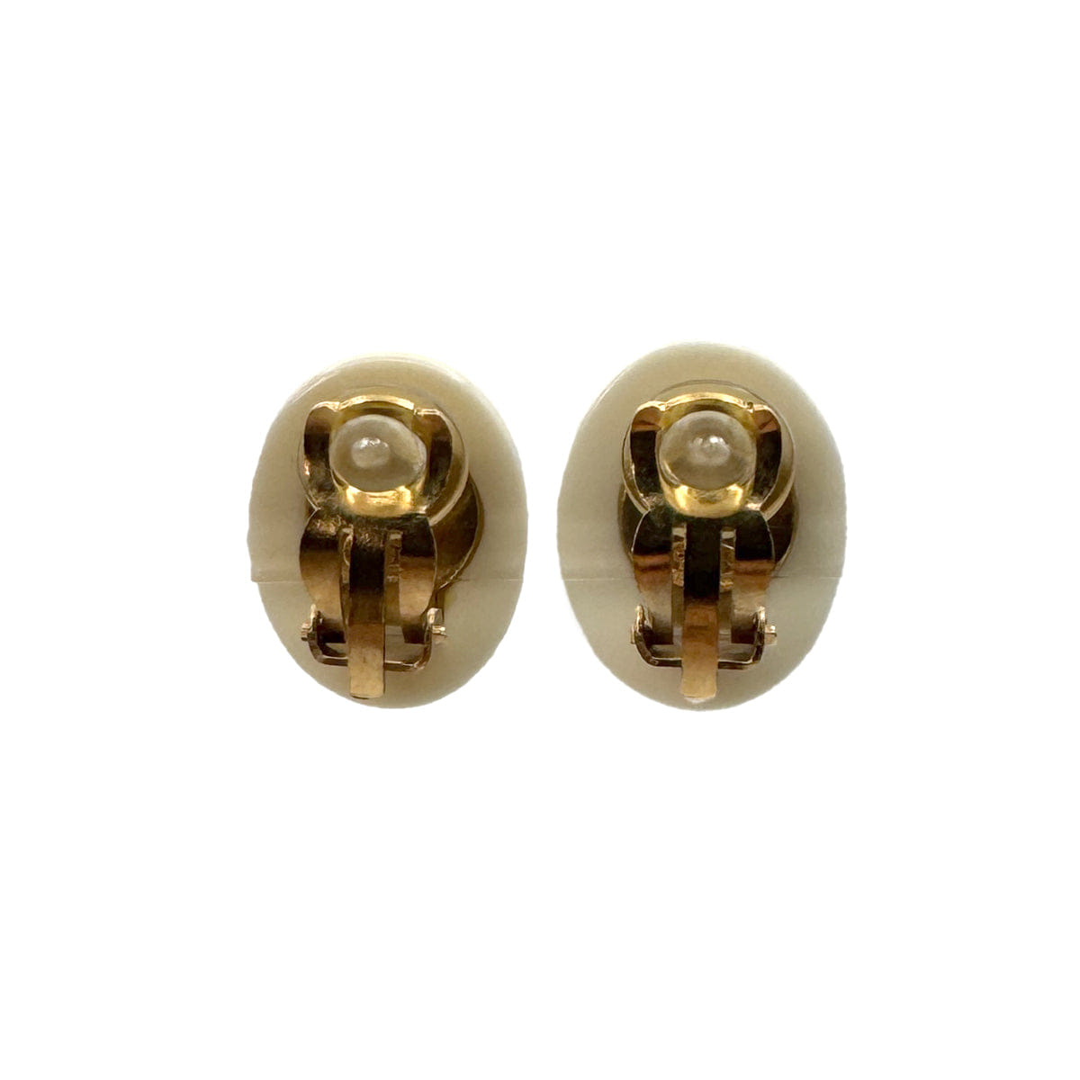 CHANEL CAMELLIA EARRINGS COCOMARK WHITE BLACK ACCESSORY 02P 90323101