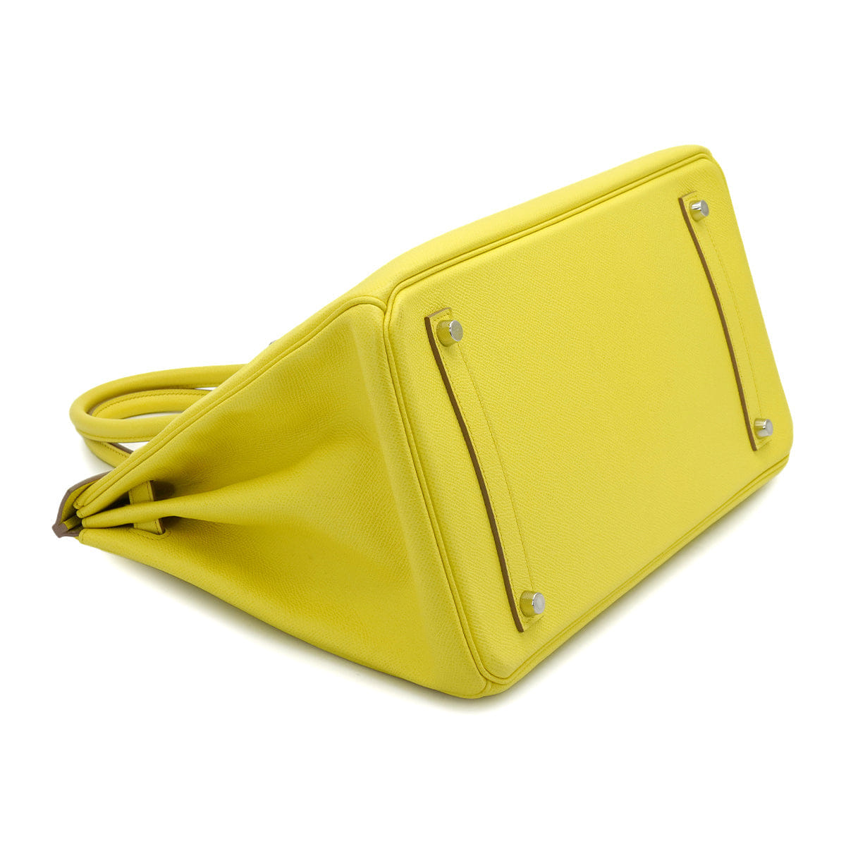 HERMES BIRKIN 35 LIME EPSOM HAND BAG 2013 SQUARE Q PALLADIUM HARDWARE 90334301