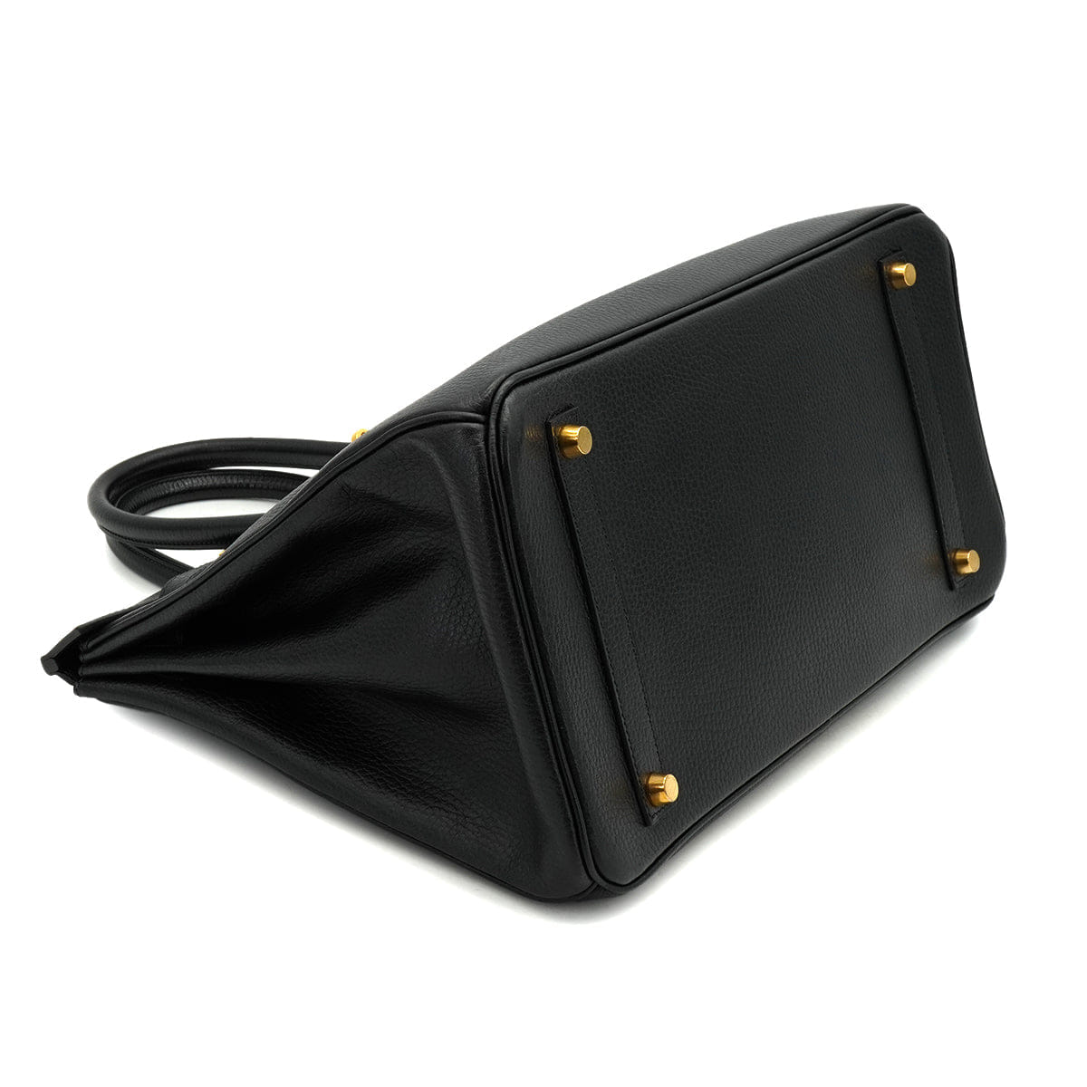 HERMES BIRKIN 35 BLACK ARDENNES HAND BAG 2000 SQUARE D GOLD HARDWARE 90334135