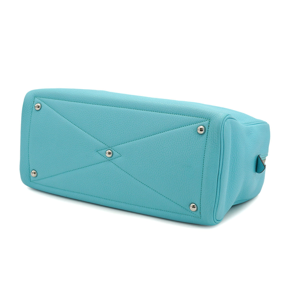 HERMES VICTORIA 2 35 BLUE ATOLL TAURILLON CLEMENCE HAND BAG 2015 T STAMP PALLADIUM HARDWARE 90333175
