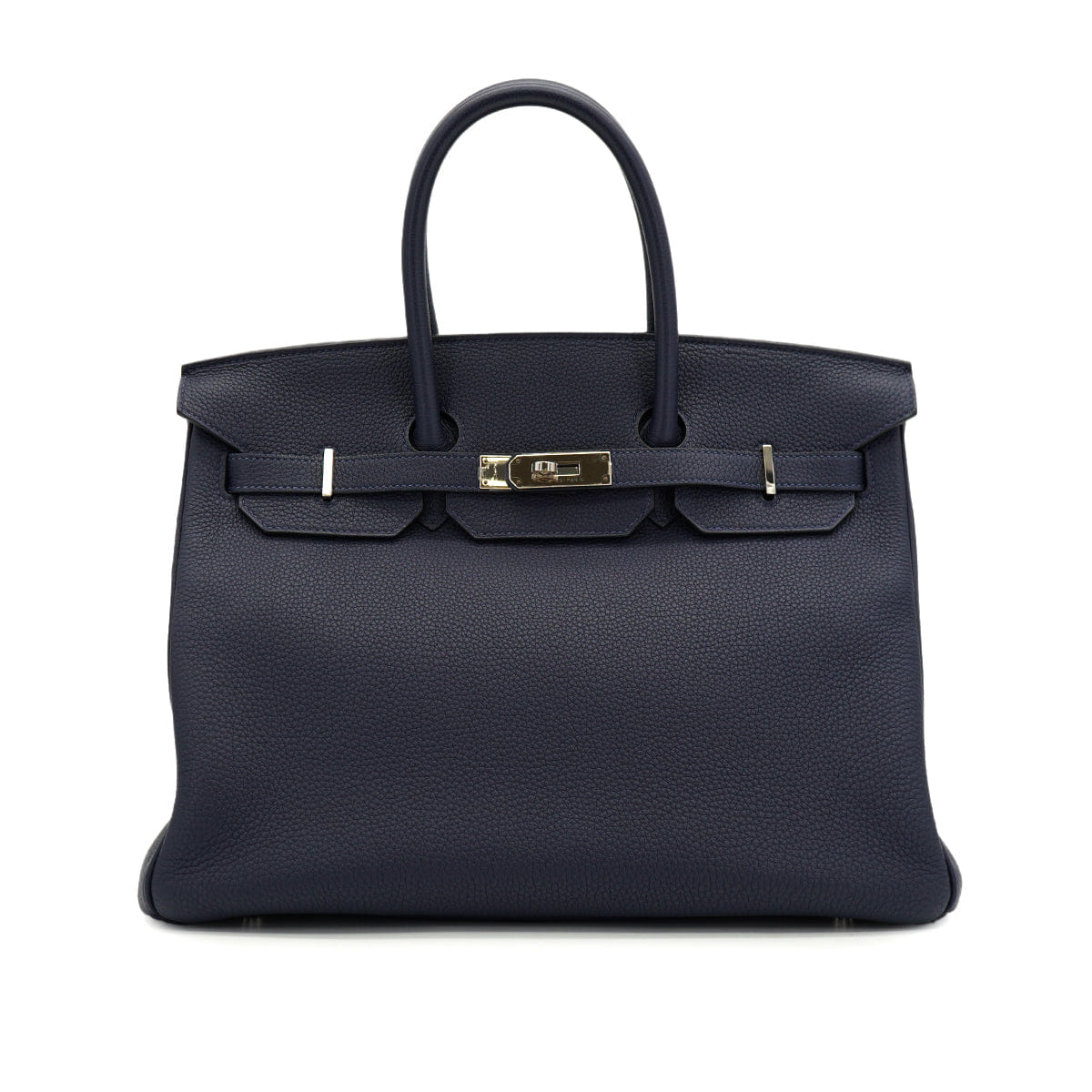 HERMES BIRKIN 35 VERSO BLUE NUIT ORANGE TOGO HAND BAG 2017 A STAMP PALLADIUM HARDWARE 90334134