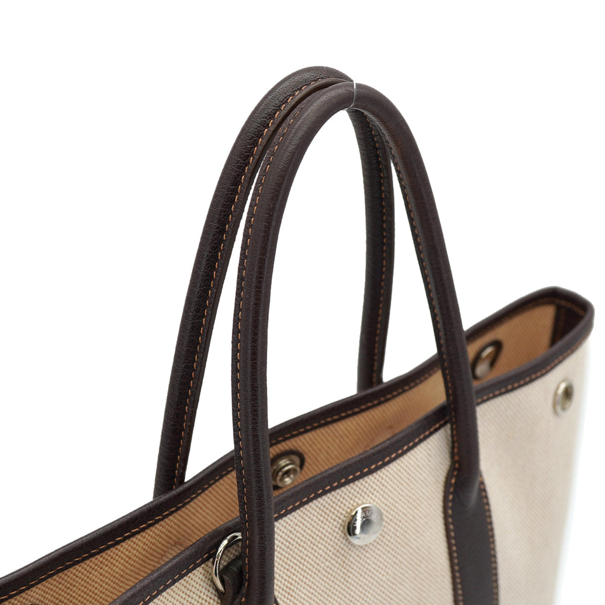 HERMES GARDEN FILE PM TOILE H BUFFLE MARRON TOTE SHOULDER BAG 2004 SQUARE H 90332565