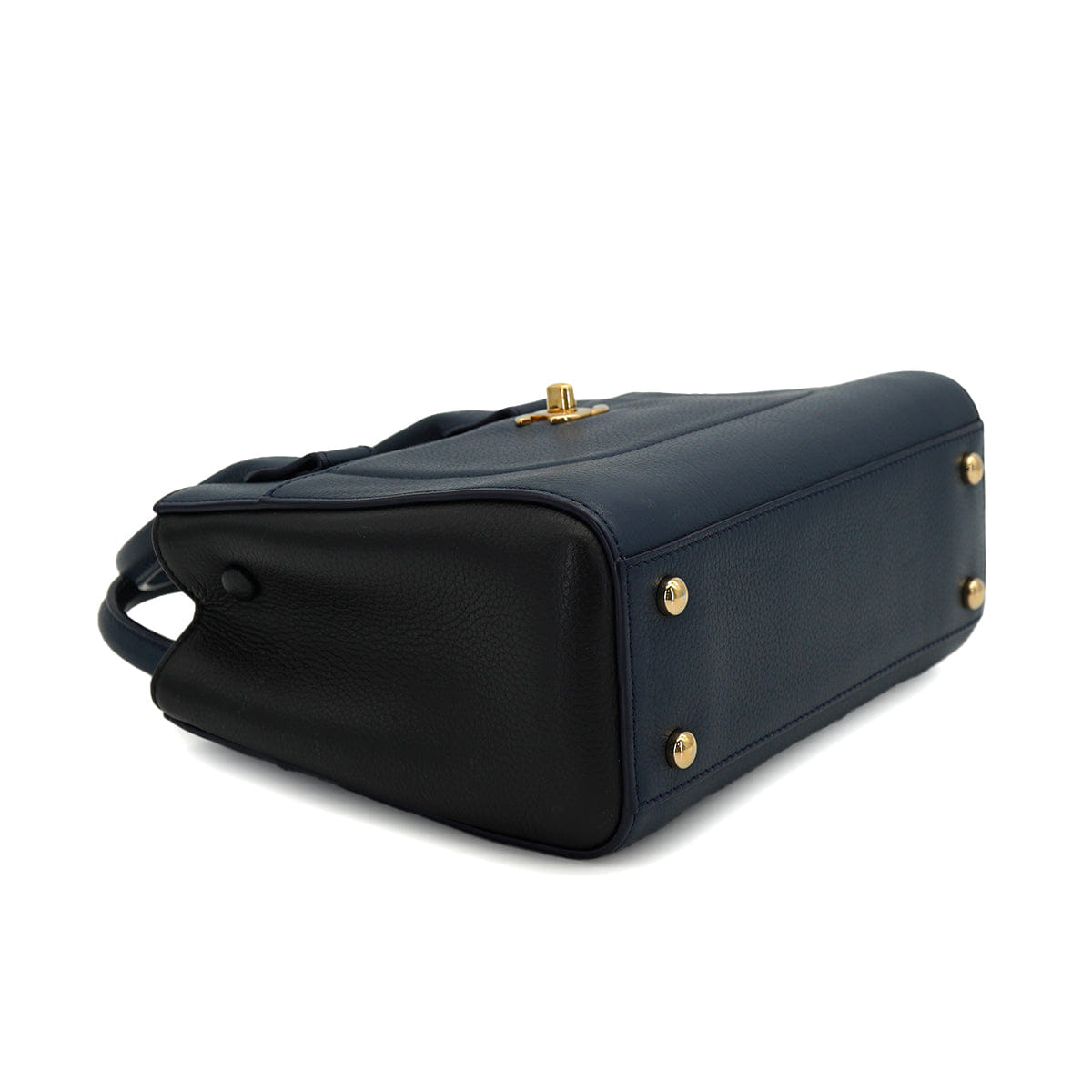 CHANEL NEO EXECUTIVE TOTE SHOULDER BAG NAVY LEATHER GOLD HARDWARE 90330702