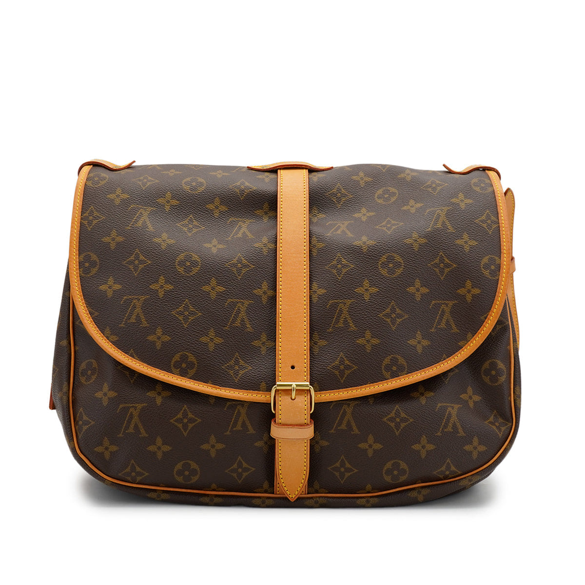 LOUIS VUITTON MONOGRAM SAMUR 35 SHOULDER BAG BROWN M42254 90330704