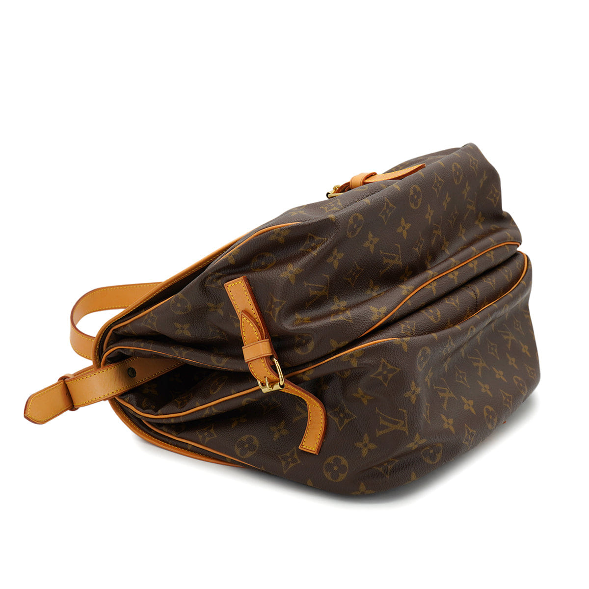 LOUIS VUITTON MONOGRAM SAMUR 35 SHOULDER BAG BROWN M42254 90330704