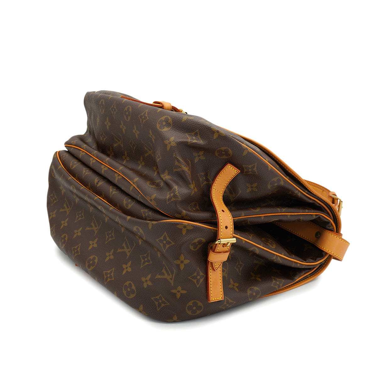LOUIS VUITTON MONOGRAM SAMUR 35 SHOULDER BAG BROWN M42254 90330704