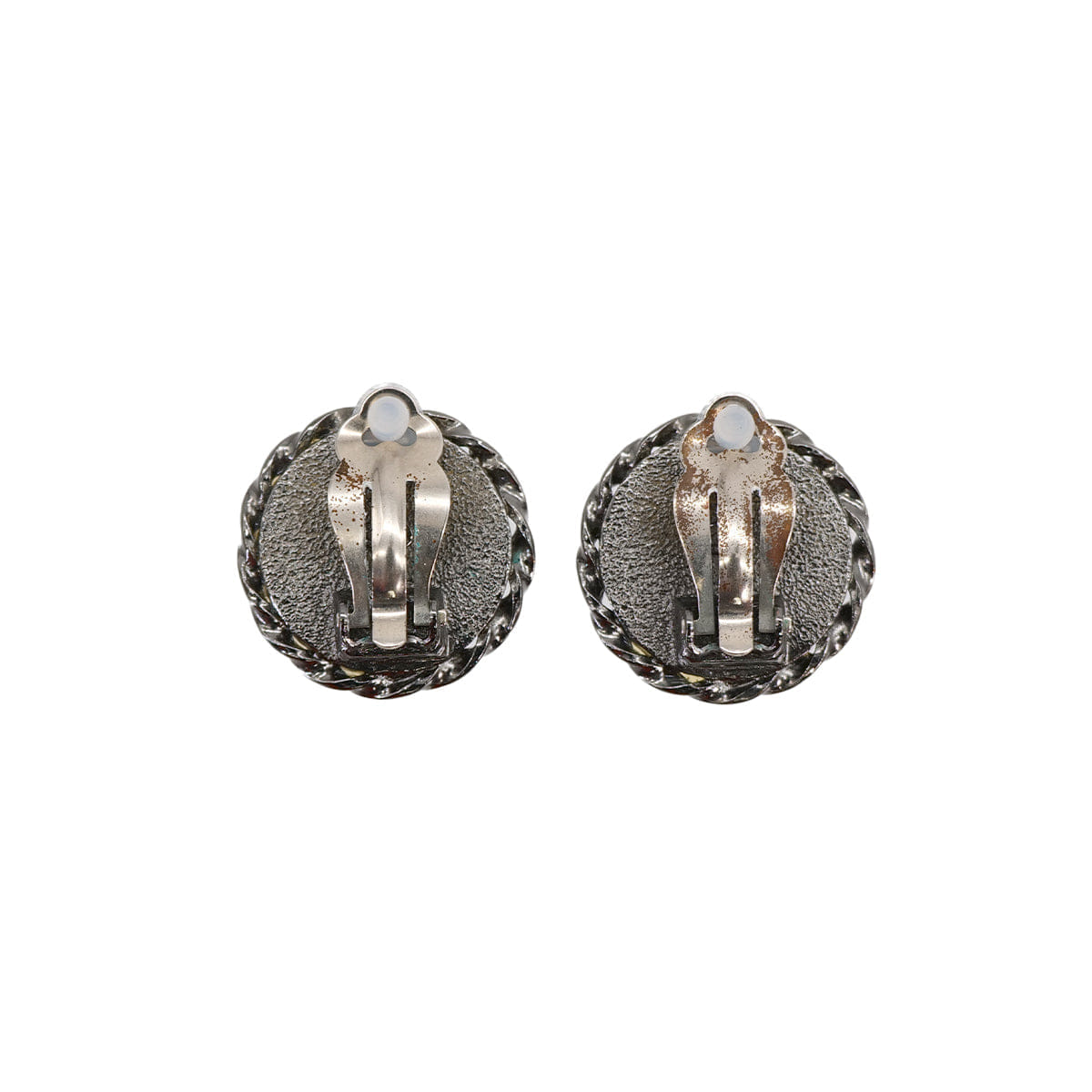 CHANEL EARRINGS MADEMOISELLE SILVER ACCESSORY 03P 90321049