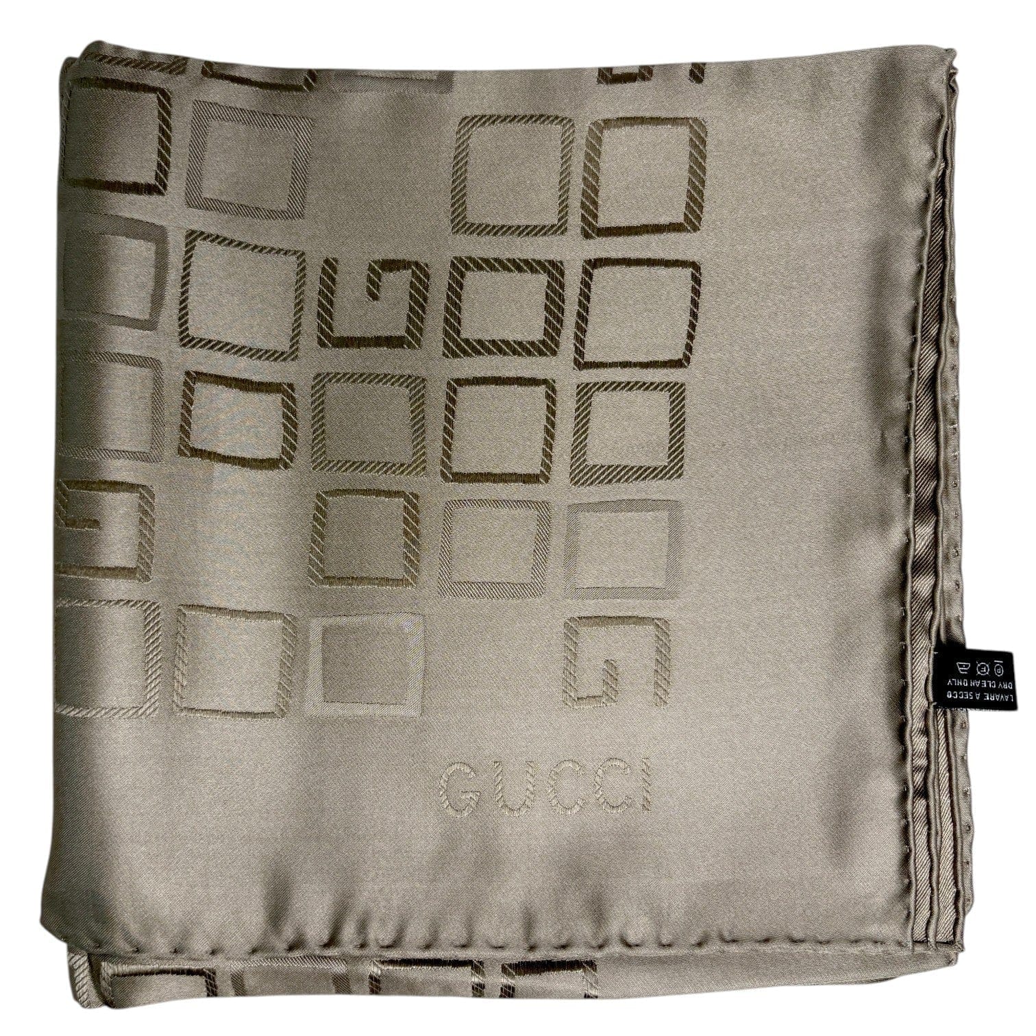 Gucci Champagne Gold Silk Scarf
