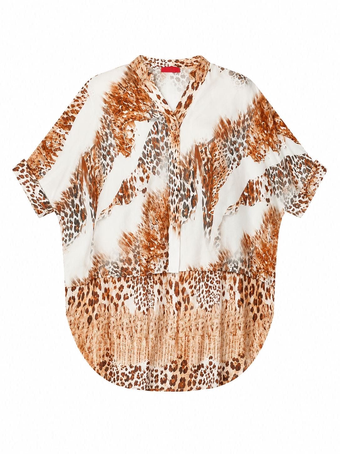Maison Clad SHIRT CAPE CARMEN LEO GRADIENT BEIGE MCL12037