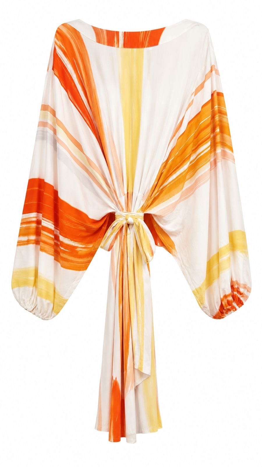 Maison Clad DRESS ORANGE STRIPES V MCL11906
