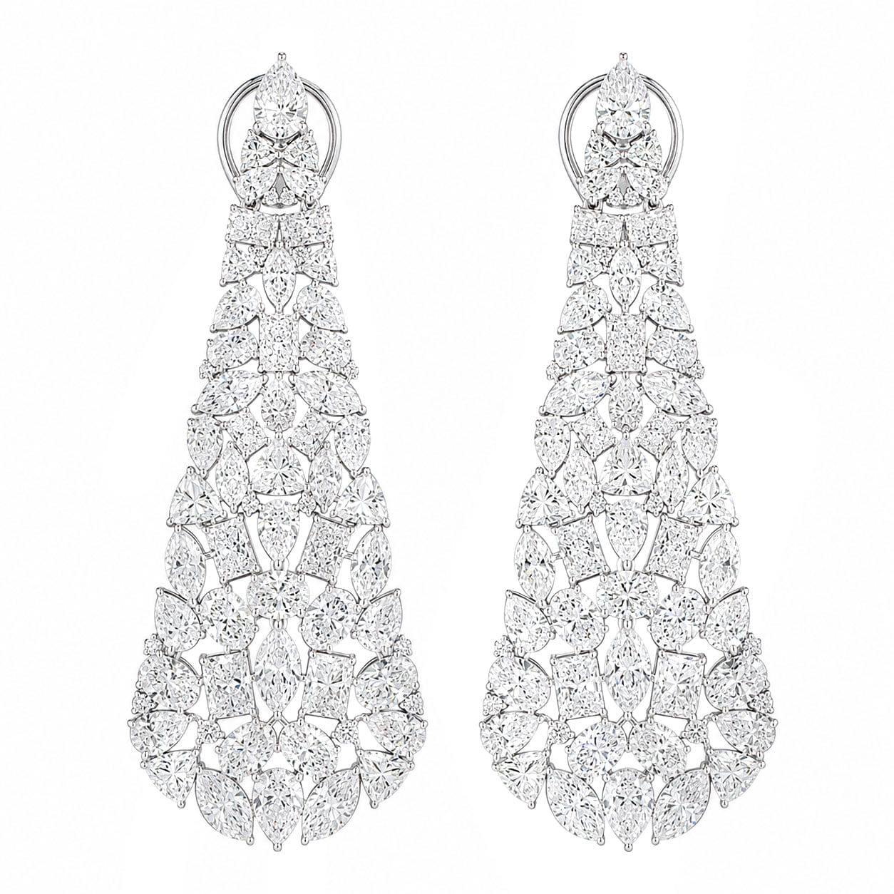 MANUFACTURER 51 Lab Grown Diamond Earrings - 41.23 carat