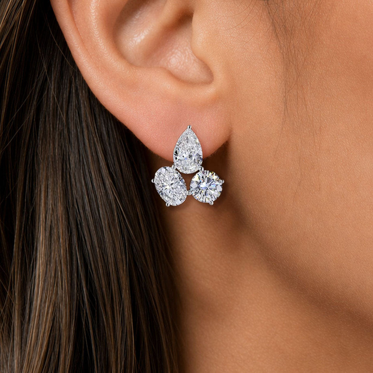 MANUFACTURER 51 Lab Grown Diamond Earrings - 6.43 carat