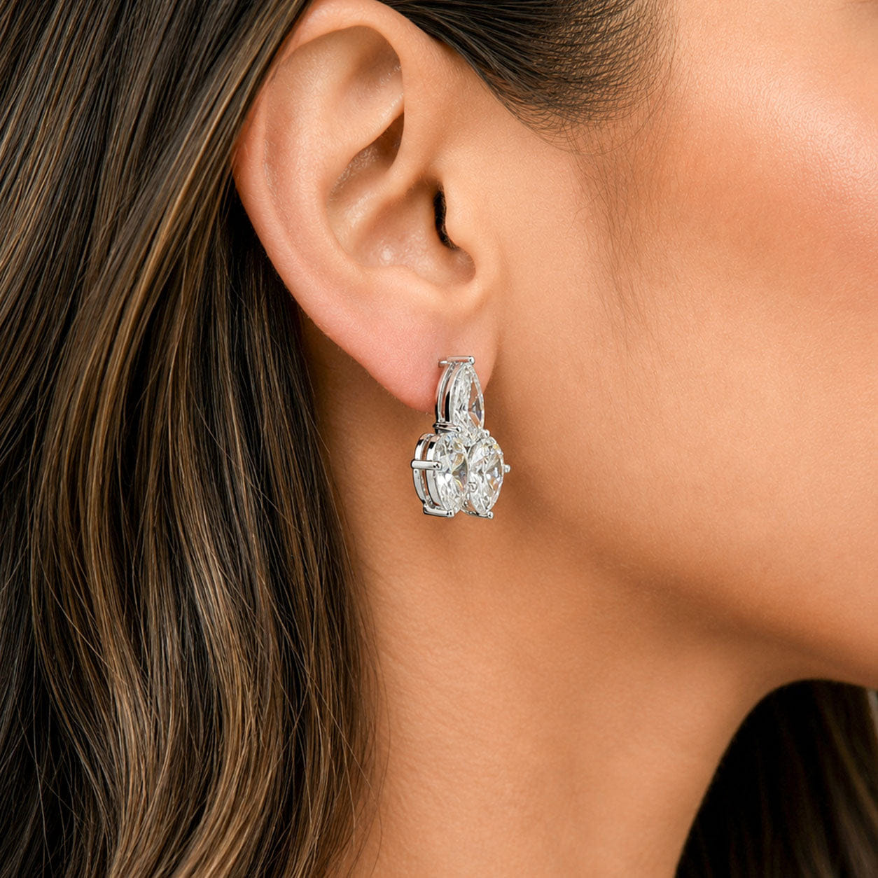 MANUFACTURER 51 Lab Grown Diamond Earrings - 6.43 carat