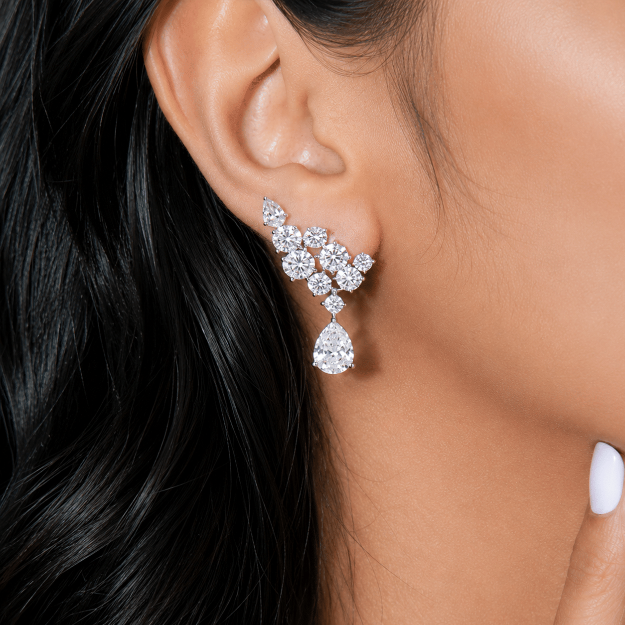 MANUFACTURER 51 Lab Grown Diamond Earrings - 7.56 carat