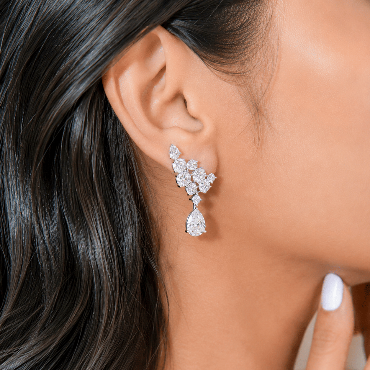 MANUFACTURER 51 Lab Grown Diamond Earrings - 7.56 carat