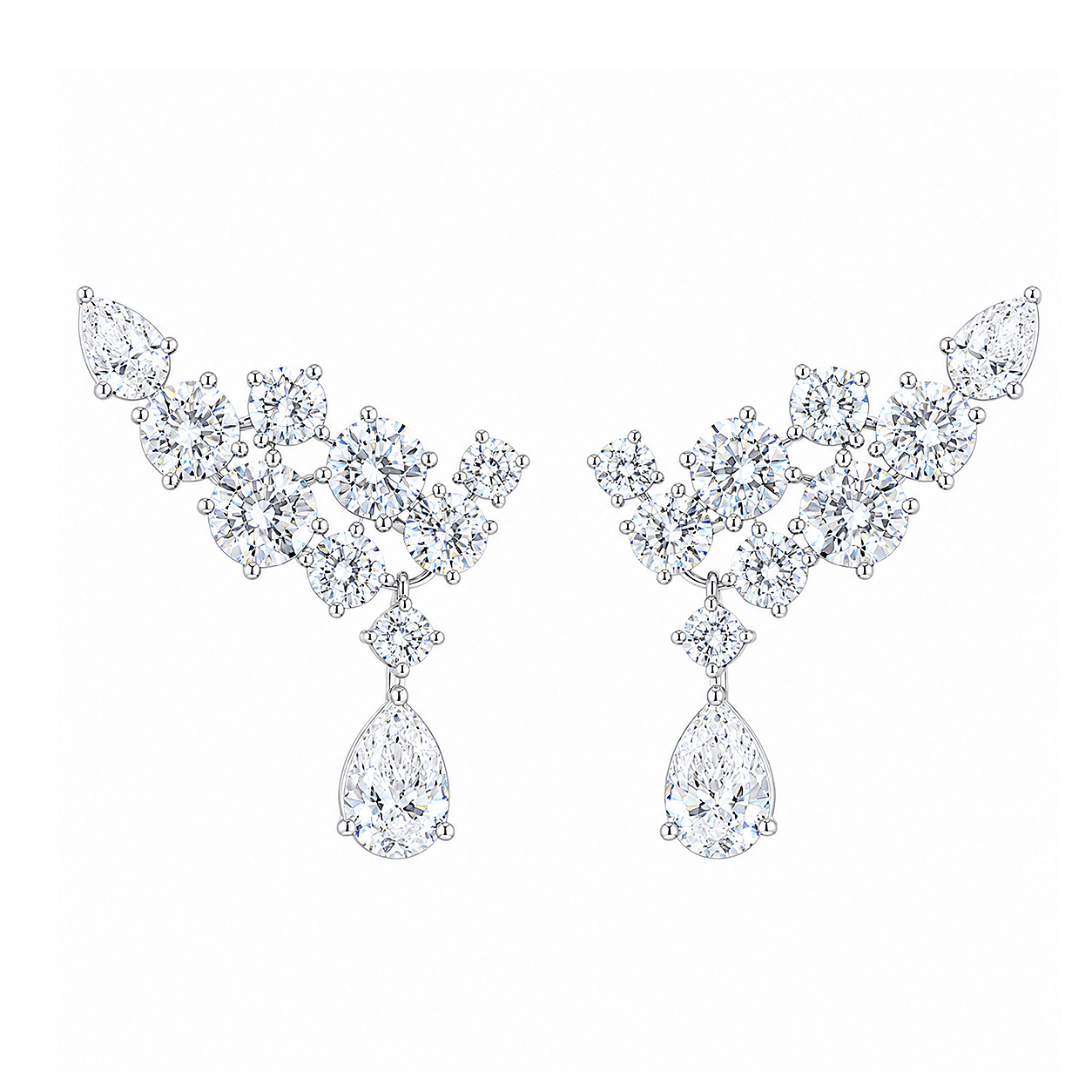 MANUFACTURER 51 Lab Grown Diamond Earrings - 7.56 carat