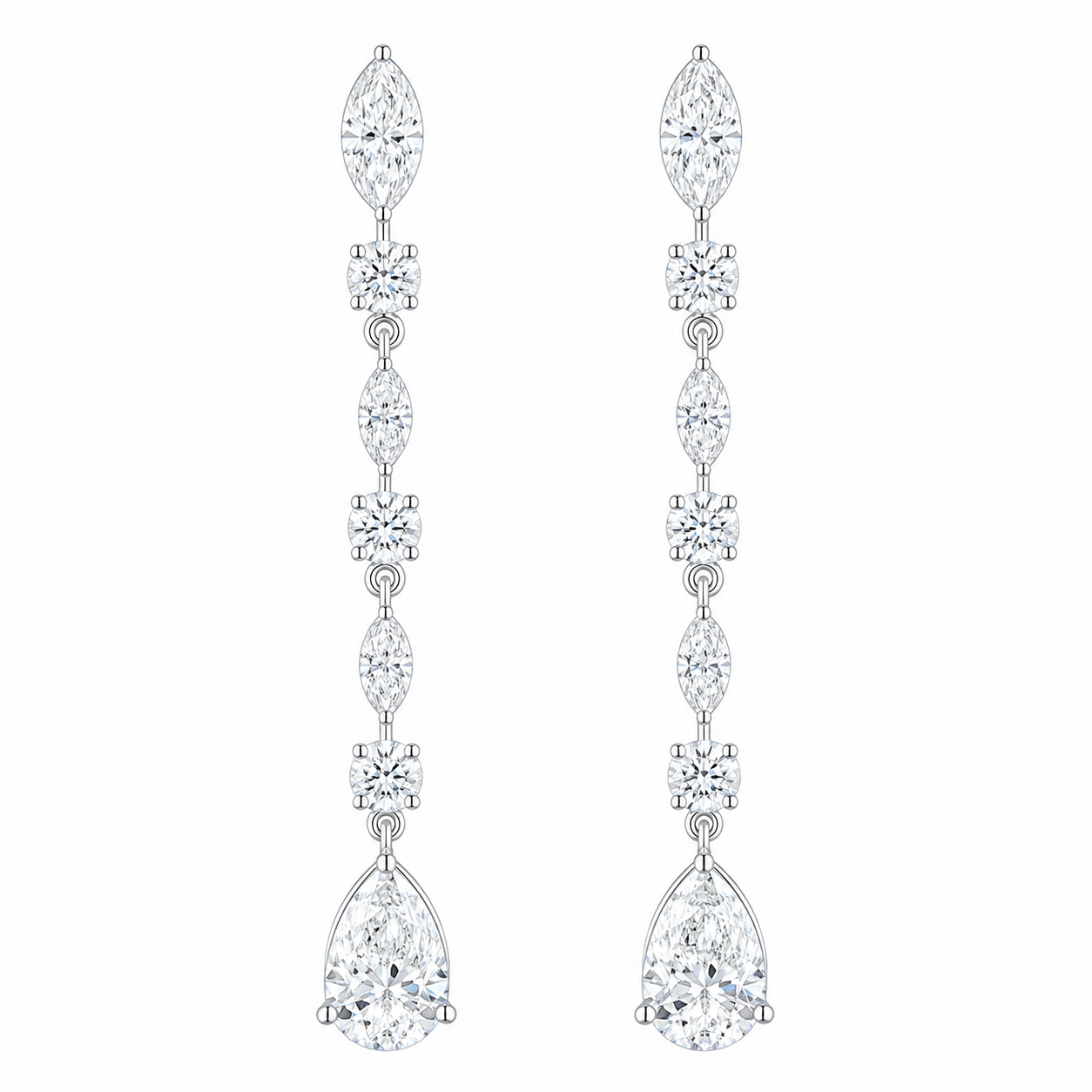 MANUFACTURER 51 Lab Grown Diamond Earrings - 5.66 carat