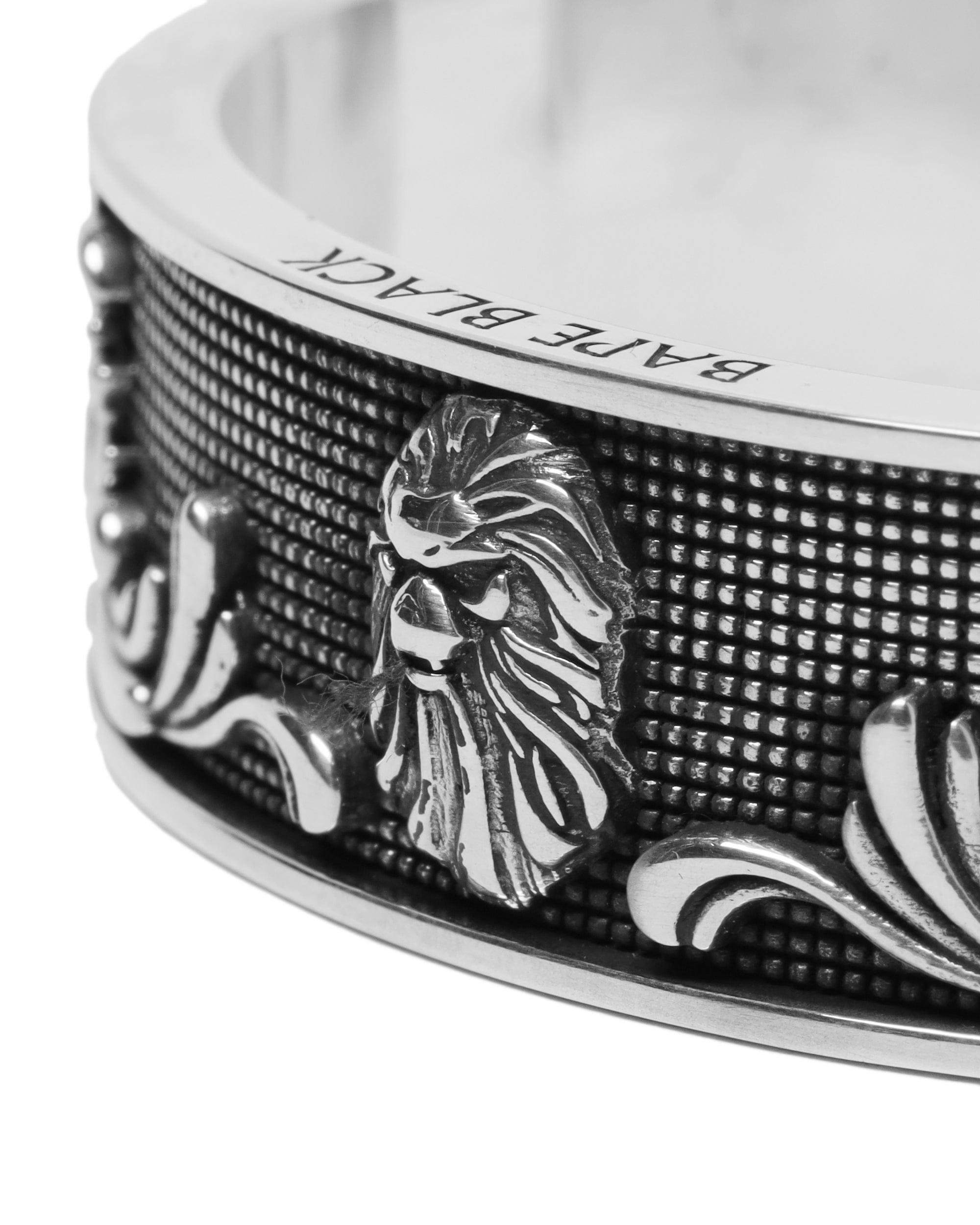 BAPE BLACK Embossed ring