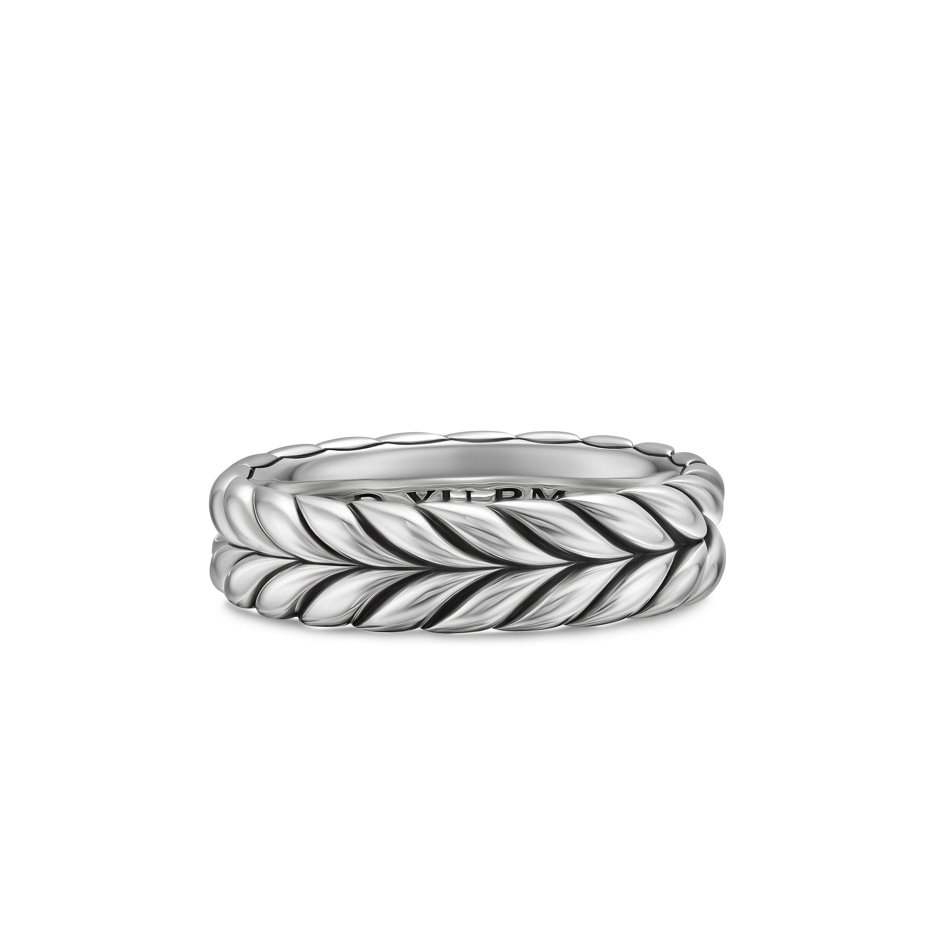 David Yurman Chevron Collection Ring in Sterling Silver