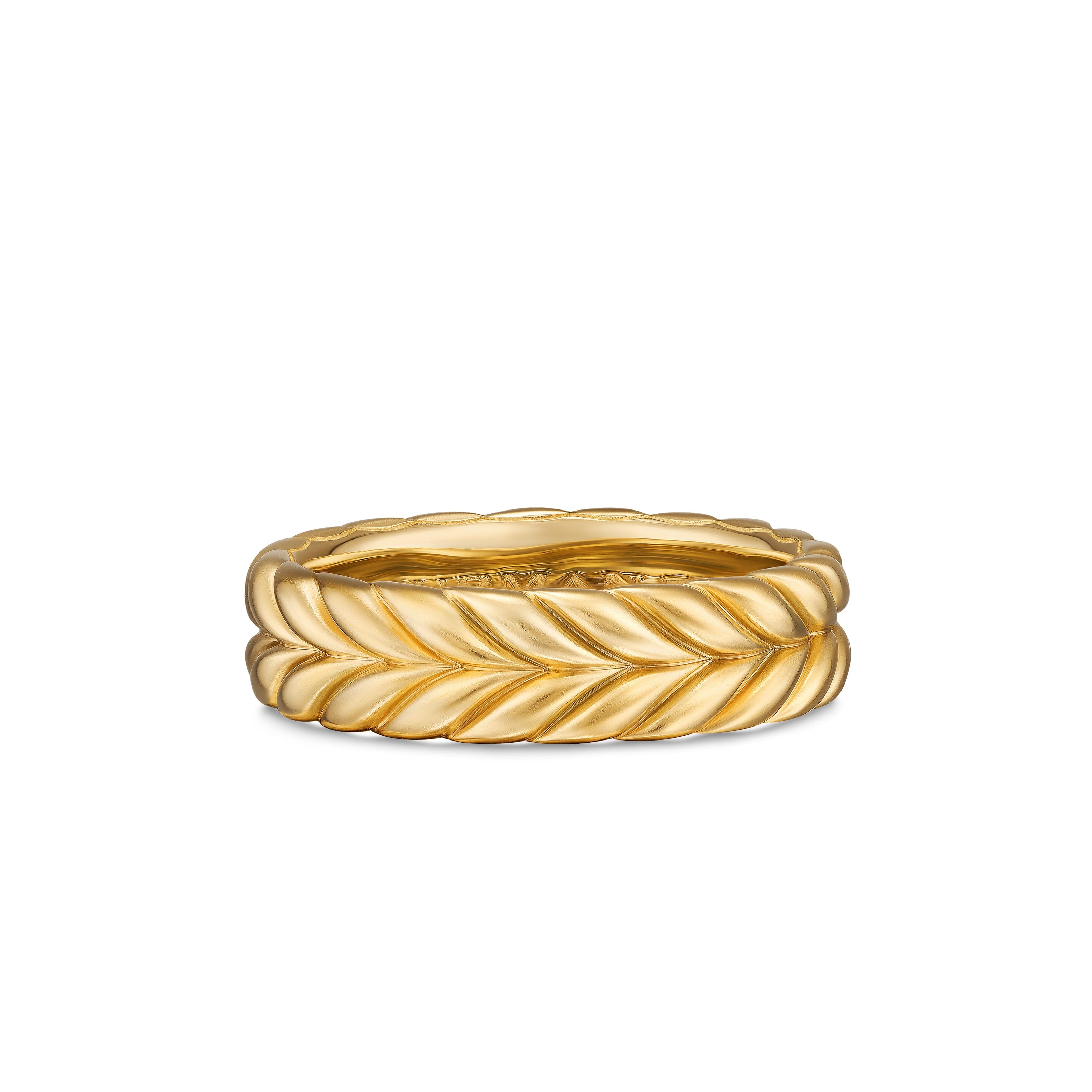 David Yurman Chevron Collection Ring in 18K Yellow Gold
