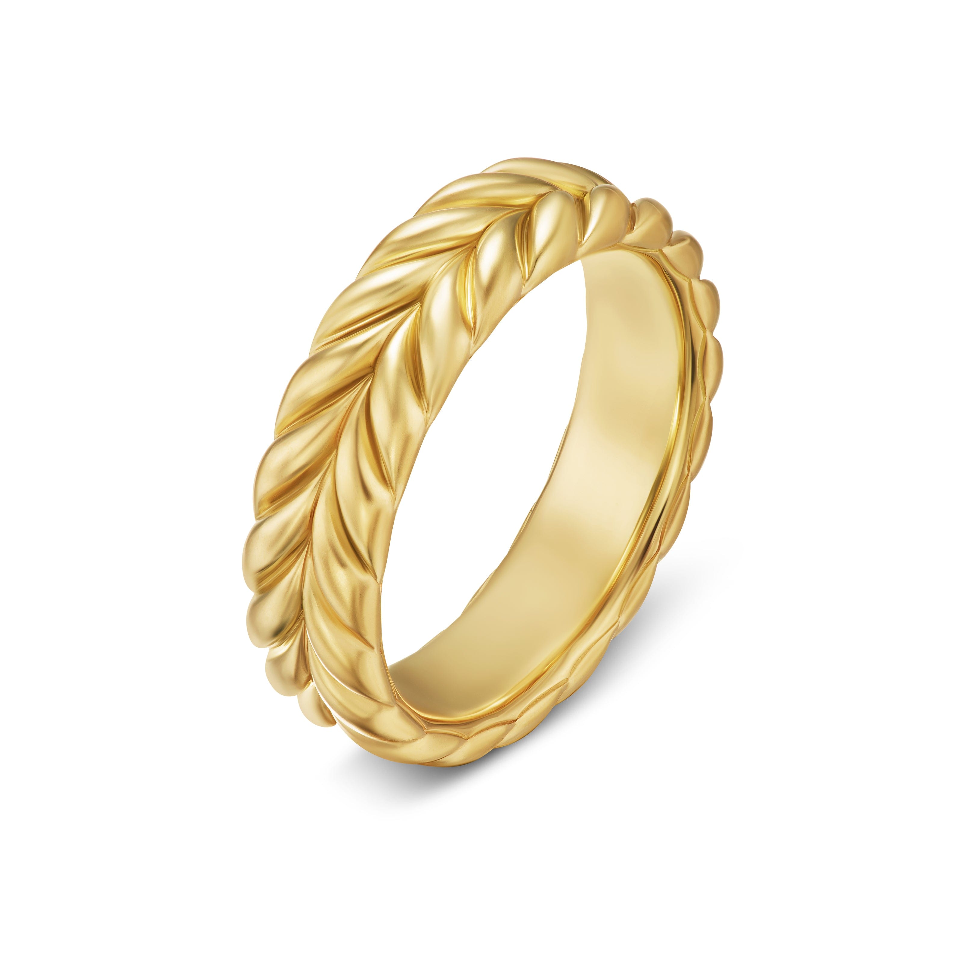 David Yurman Chevron Collection Ring in 18K Yellow Gold