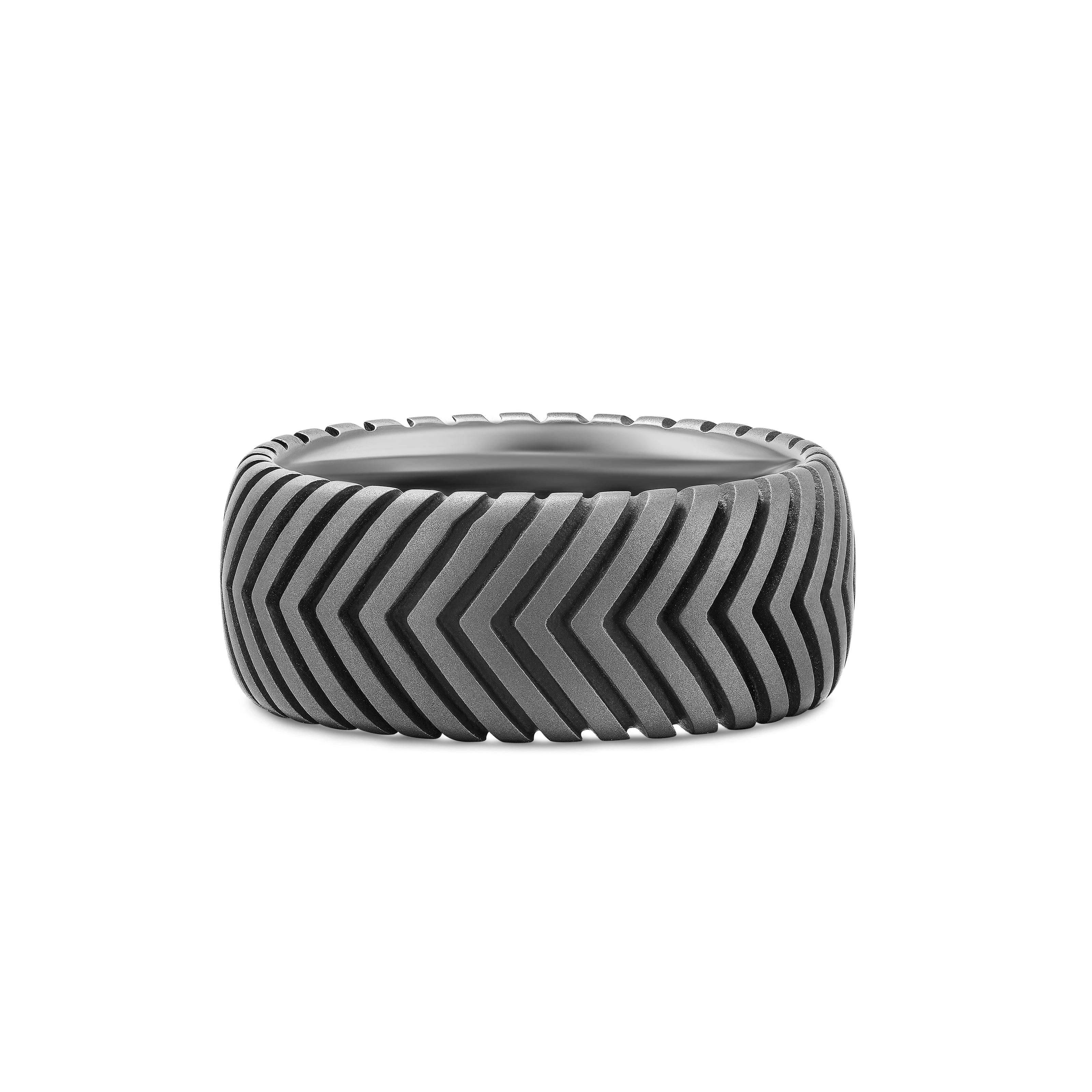 David Yurman Chevron Collection Ring in Anthracite