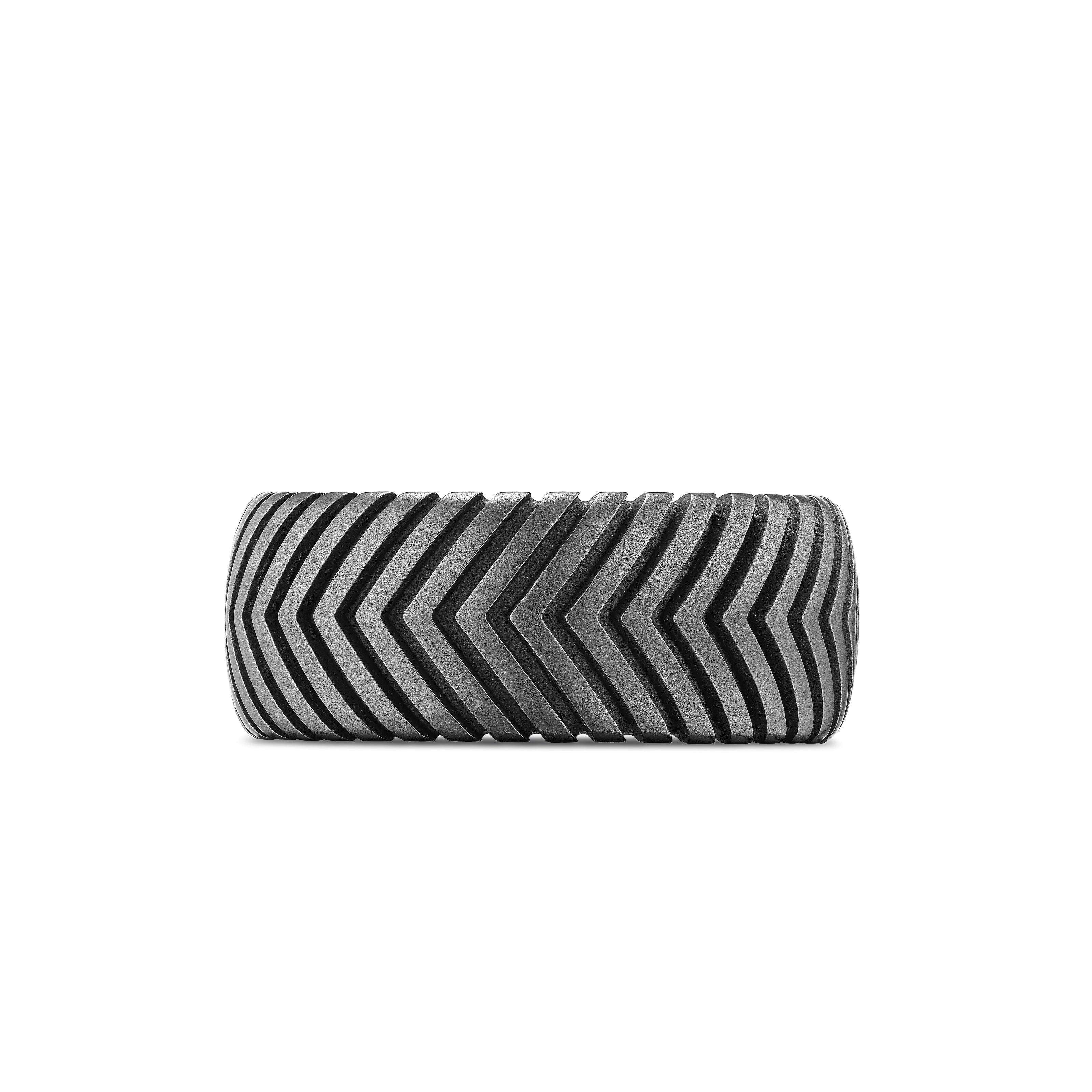 David Yurman Chevron Collection Ring in Anthracite