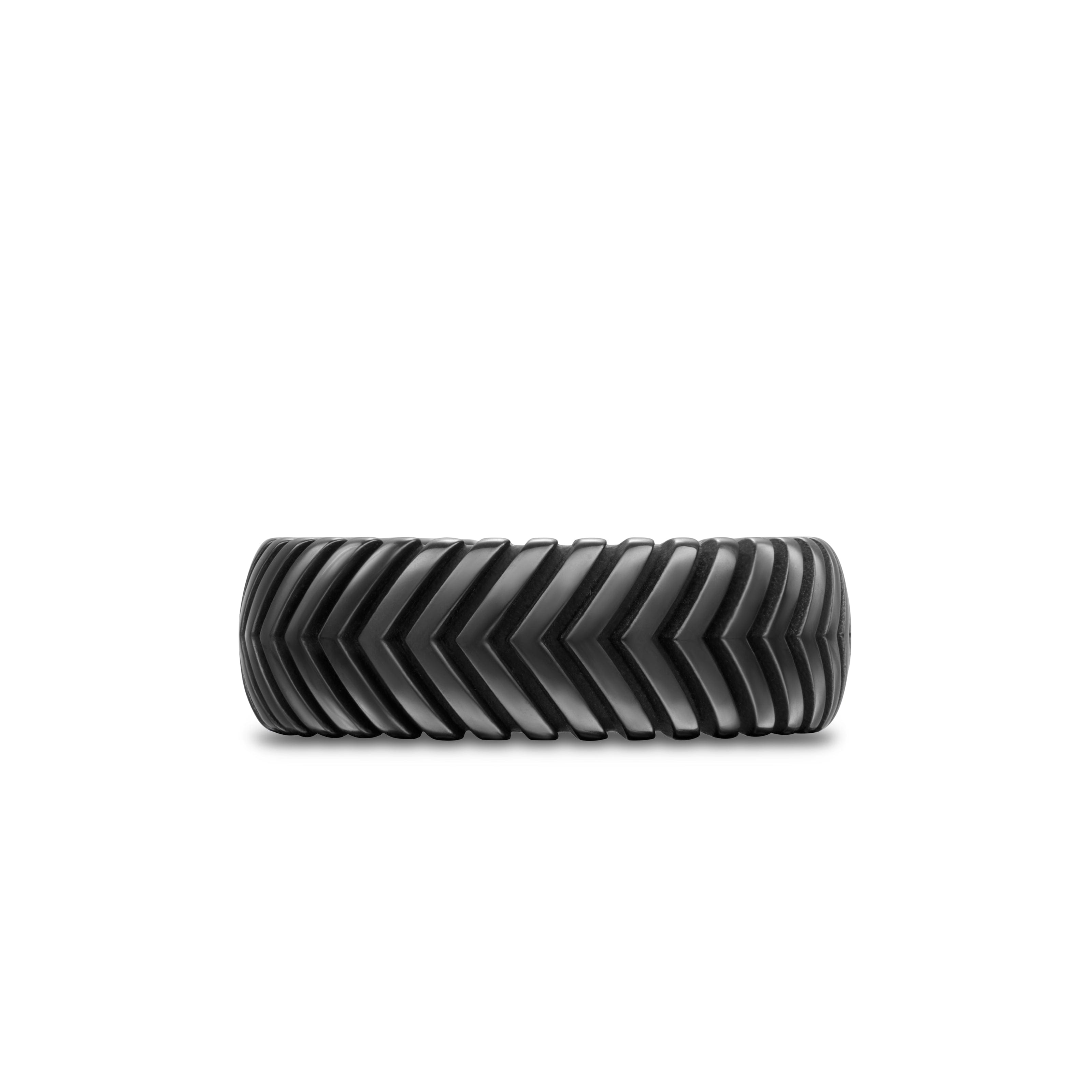 David Yurman Chevron Collection Ring in Black Titanium