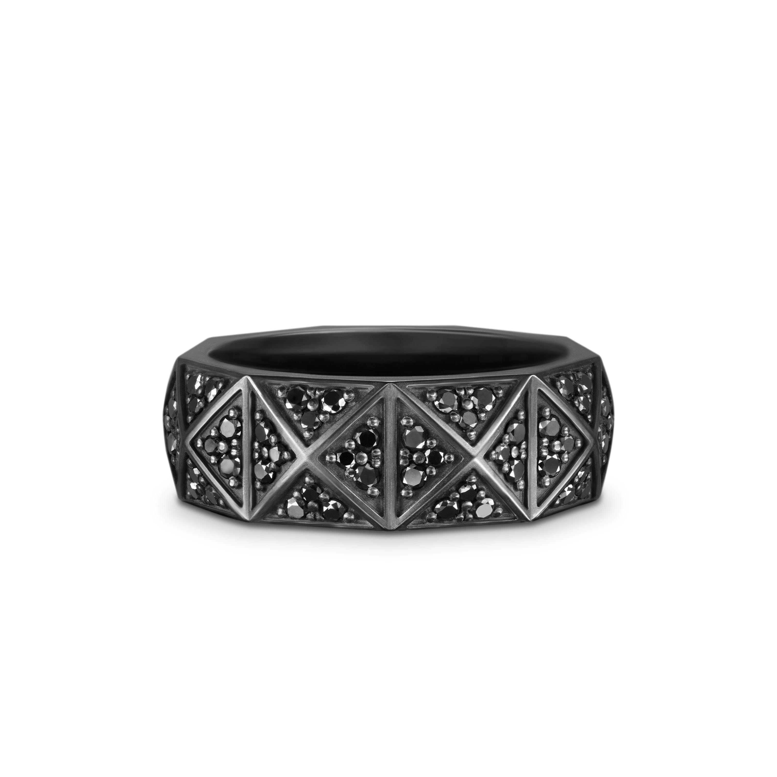 David Yurman Pyramid Collection Ring in Black Titanium