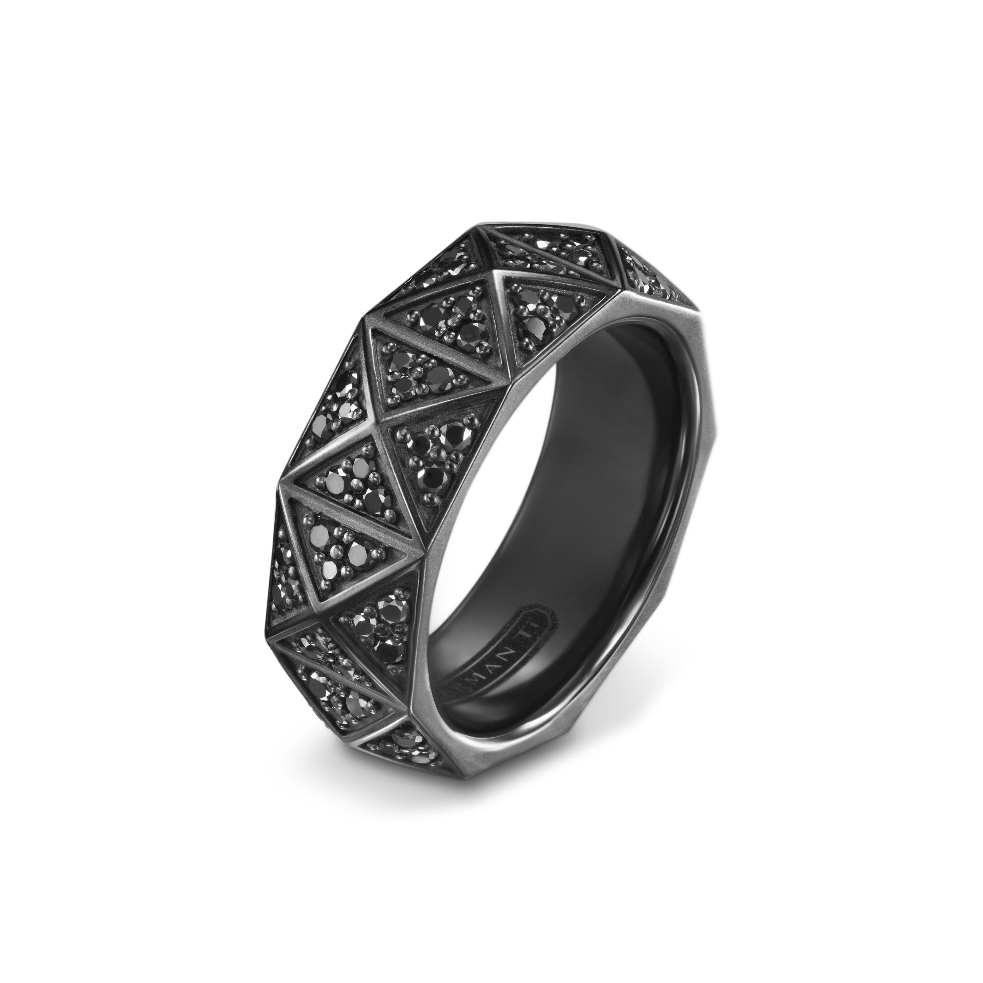 David Yurman Pyramid Collection Ring in Black Titanium