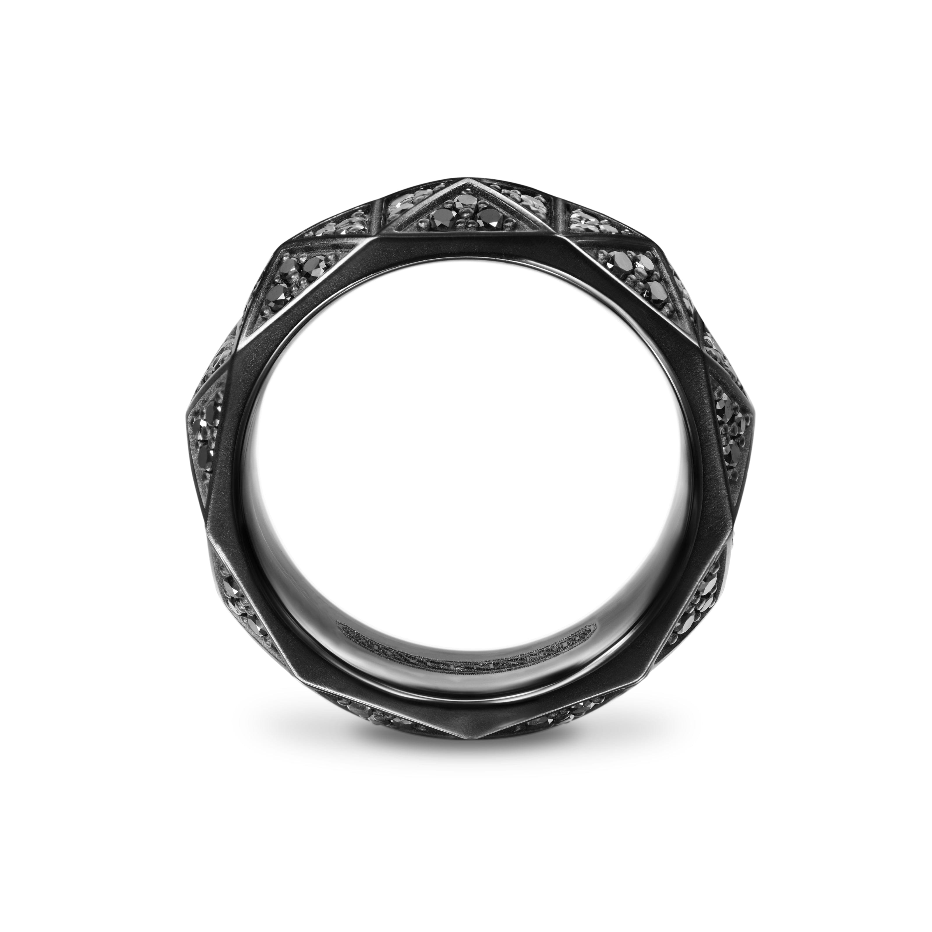 David Yurman Pyramid Collection Ring in Black Titanium