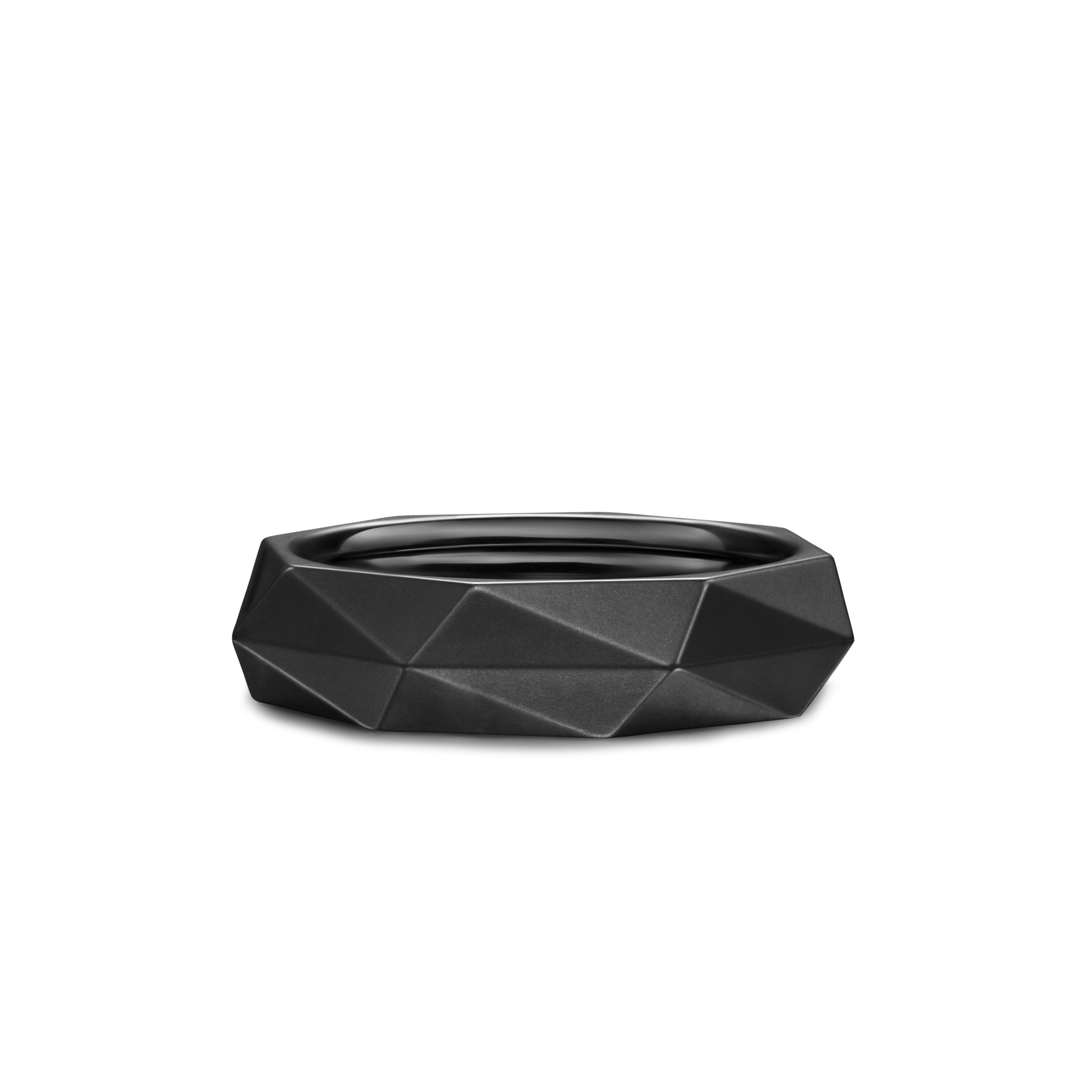 David Yurman Faceted Collection Ring in Black Titanium