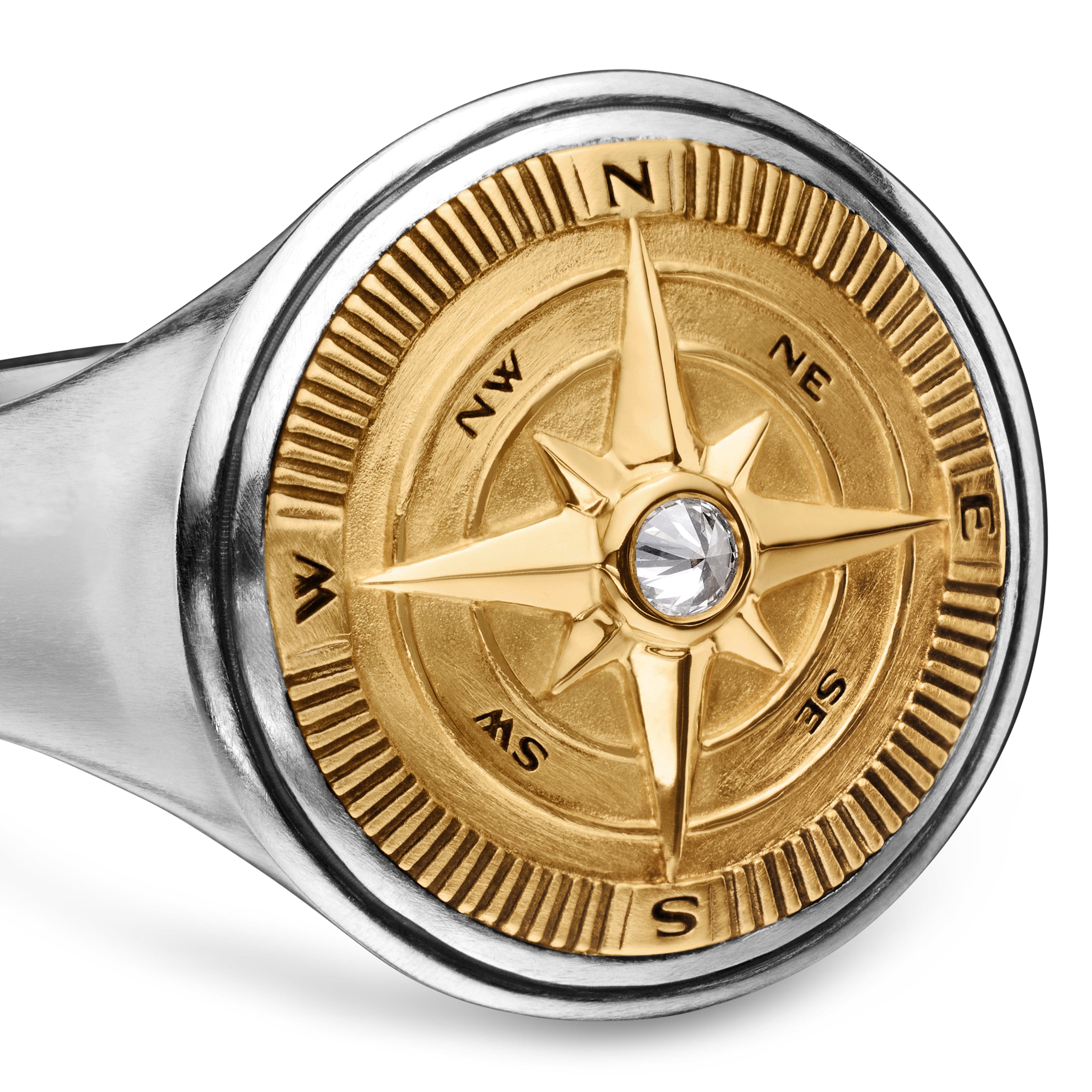 David Yurman Maritime® Collection Ring in Sterling Silver and 18k Gold