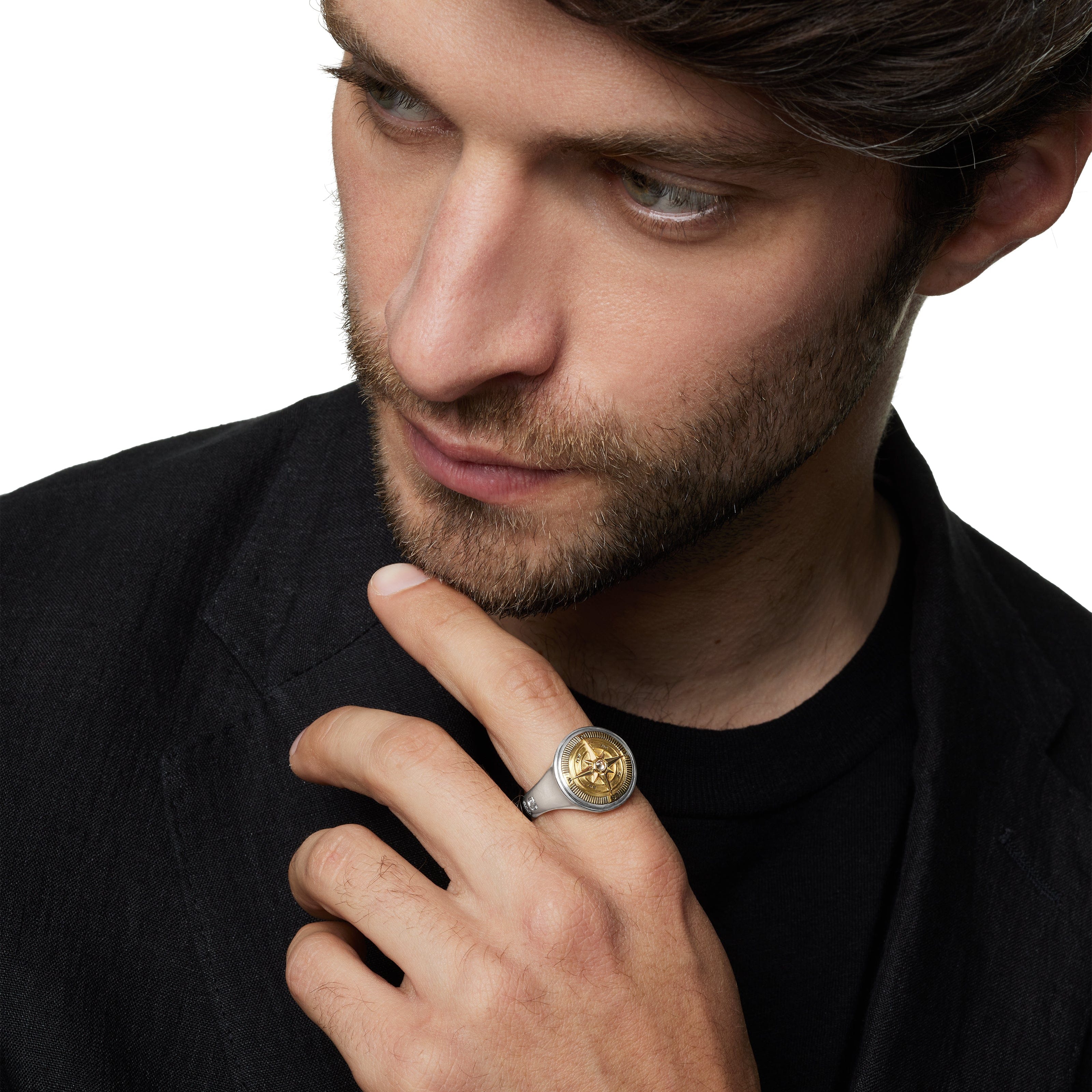 David Yurman Maritime® Collection Ring in Sterling Silver and 18k Gold