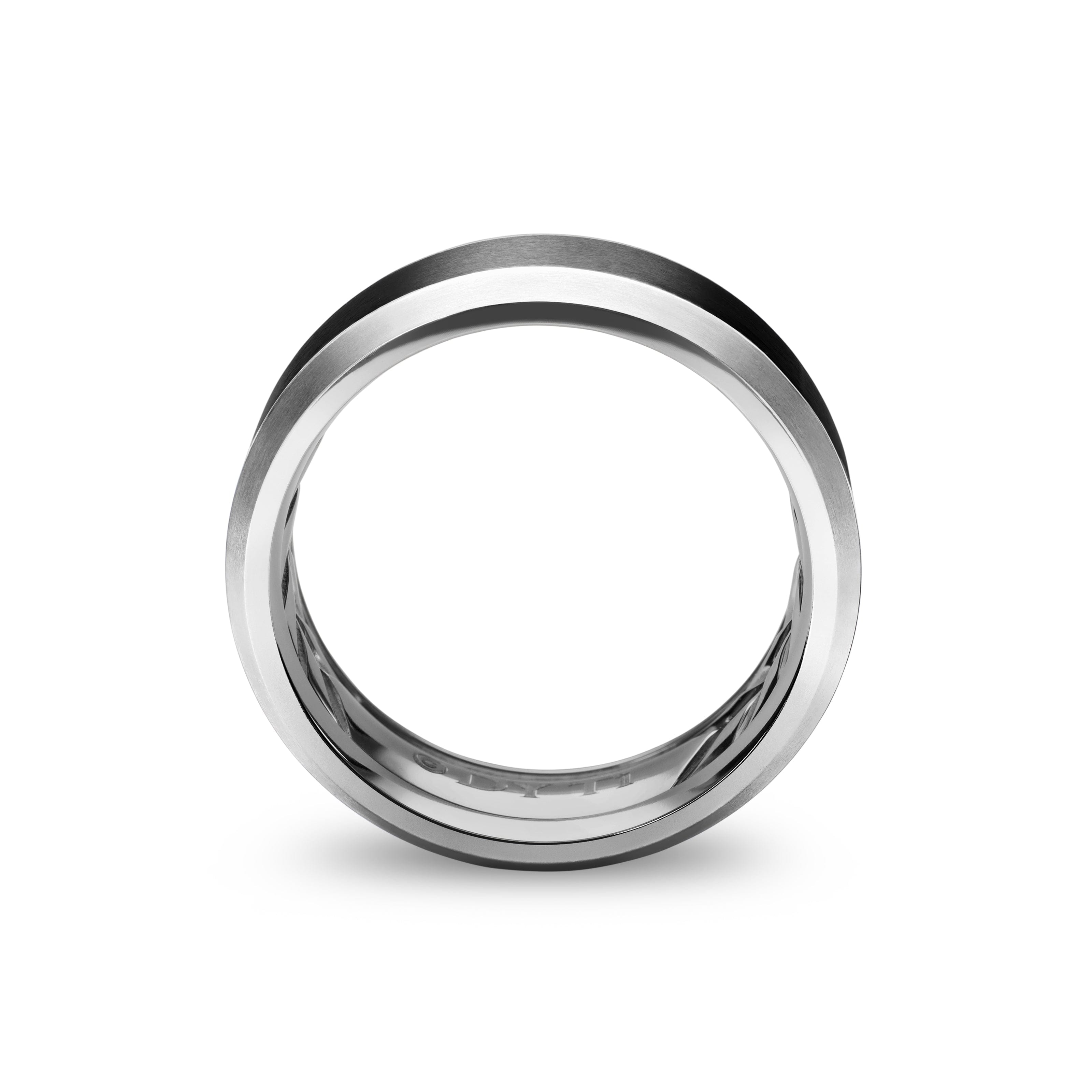 David Yurman Wedding Collection Ring in Grey Titanium with Black Titanium