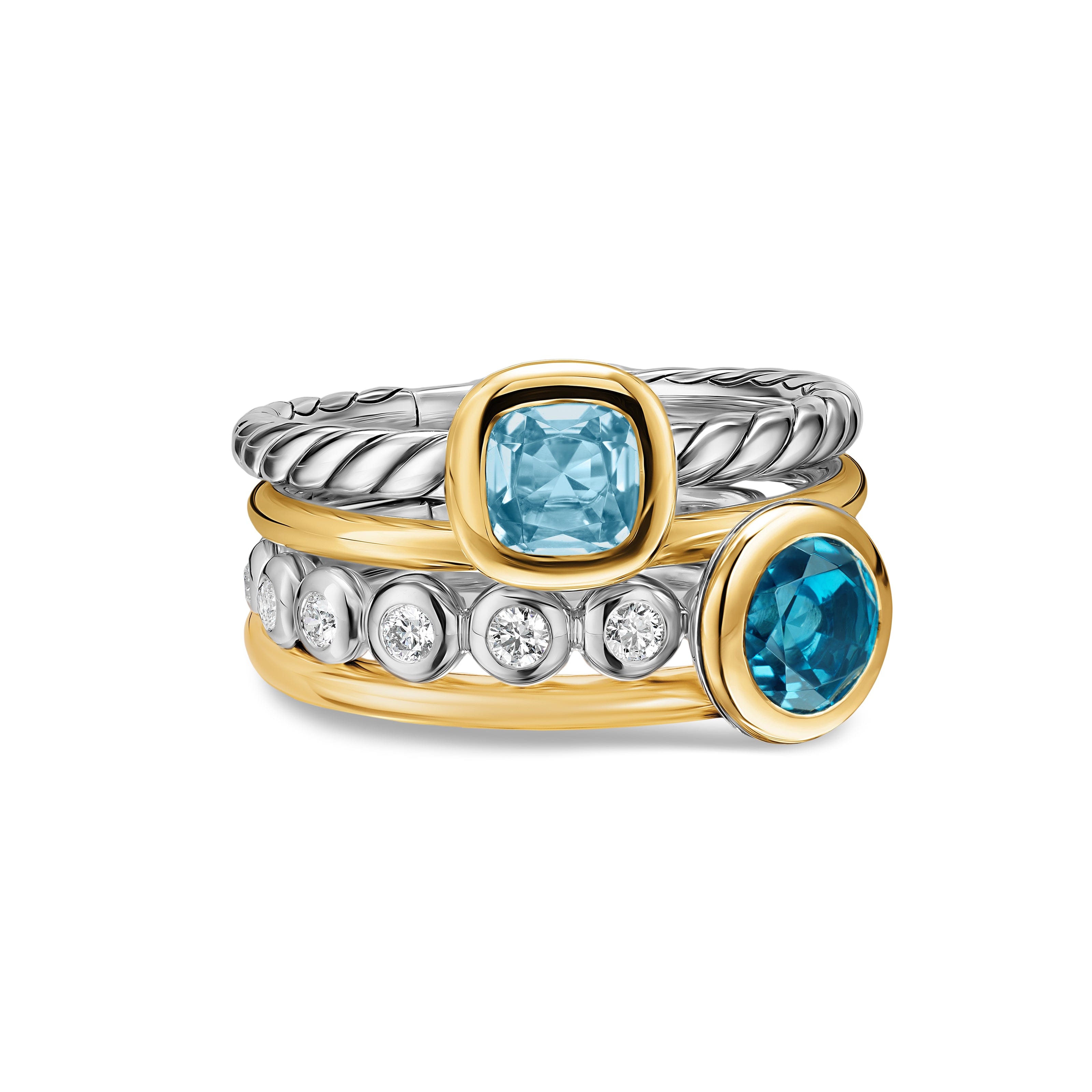 David Yurman Ring in Sterling Silver and 18k Gold