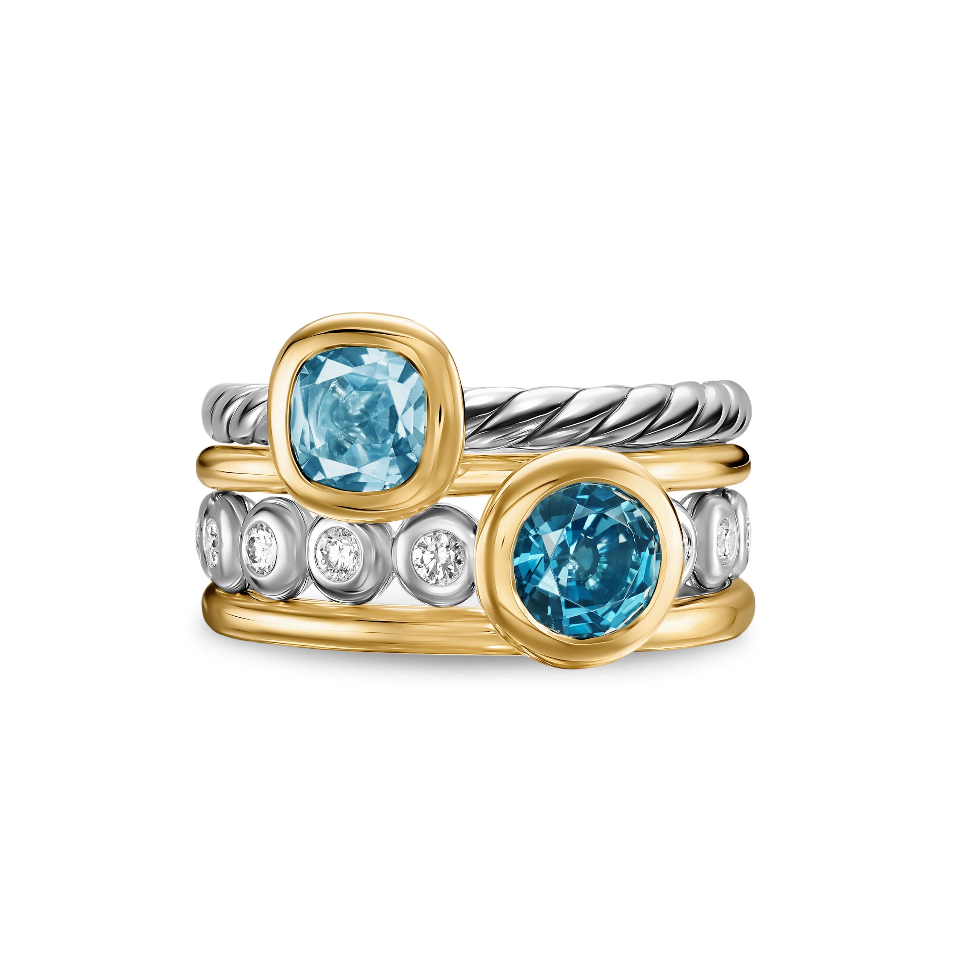 David Yurman Ring in Sterling Silver and 18k Gold