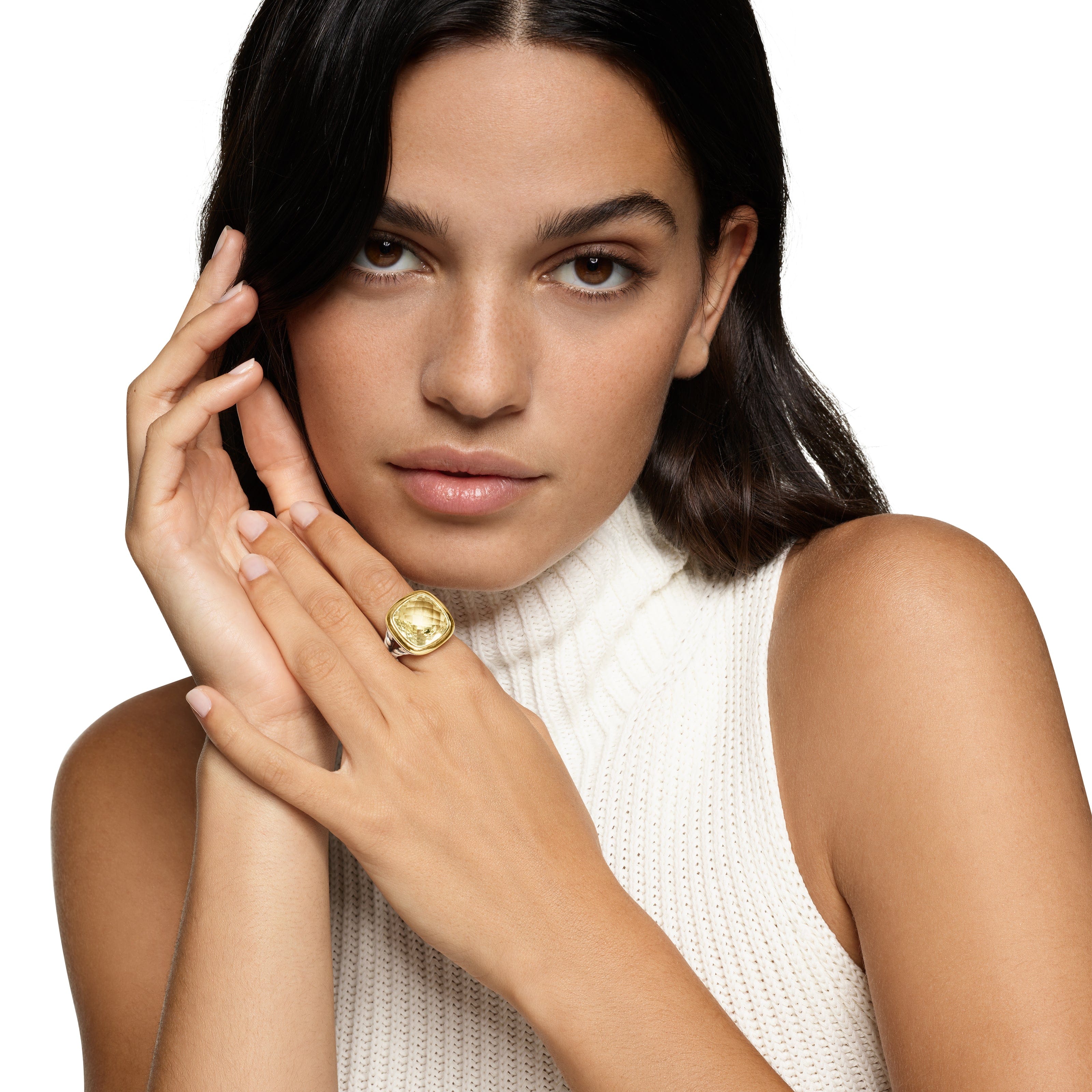 David Yurman Albion® Collection Ring in Sterling Silver and 18k Gold