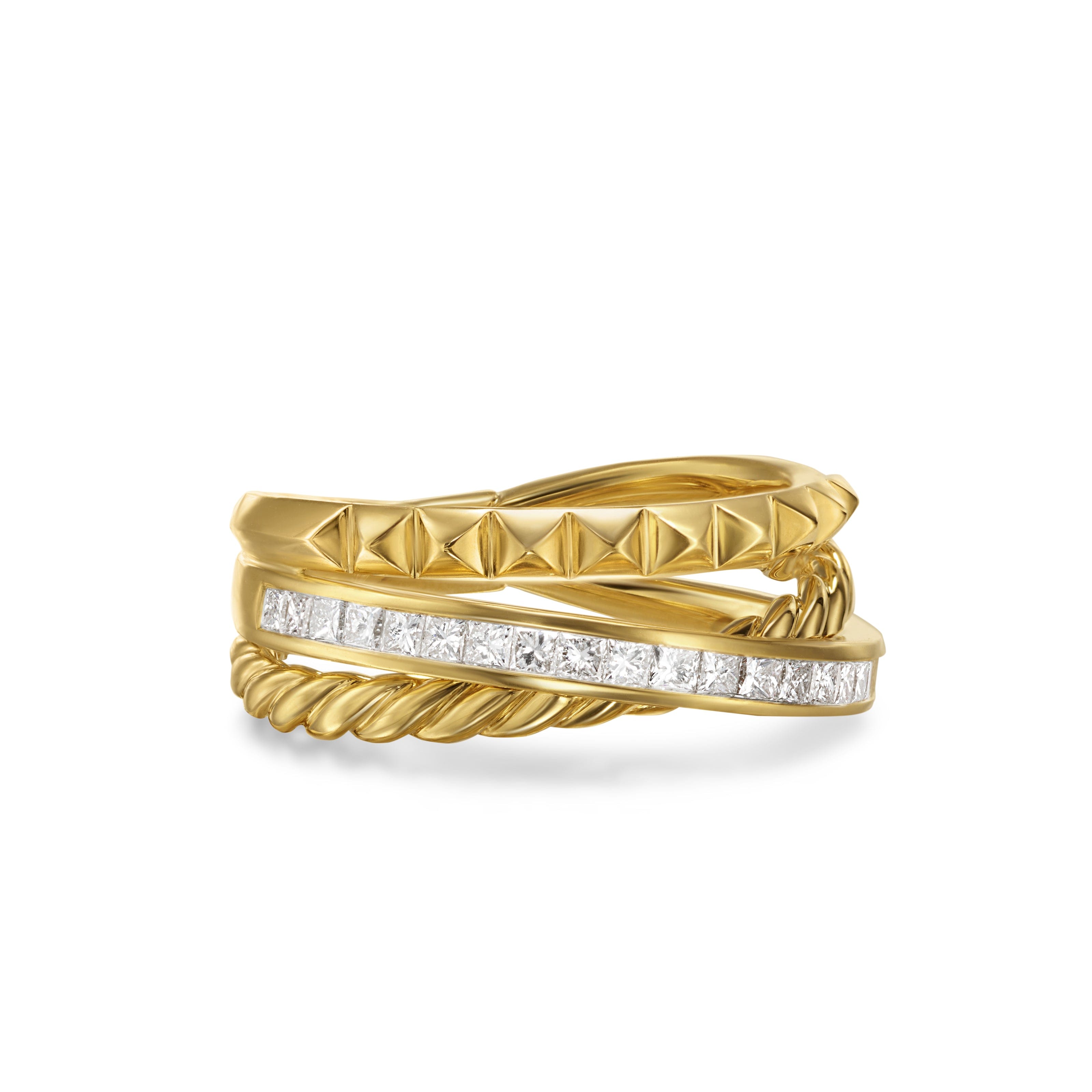 David Yurman Crossover® Collection Ring in 18K Yellow Gold