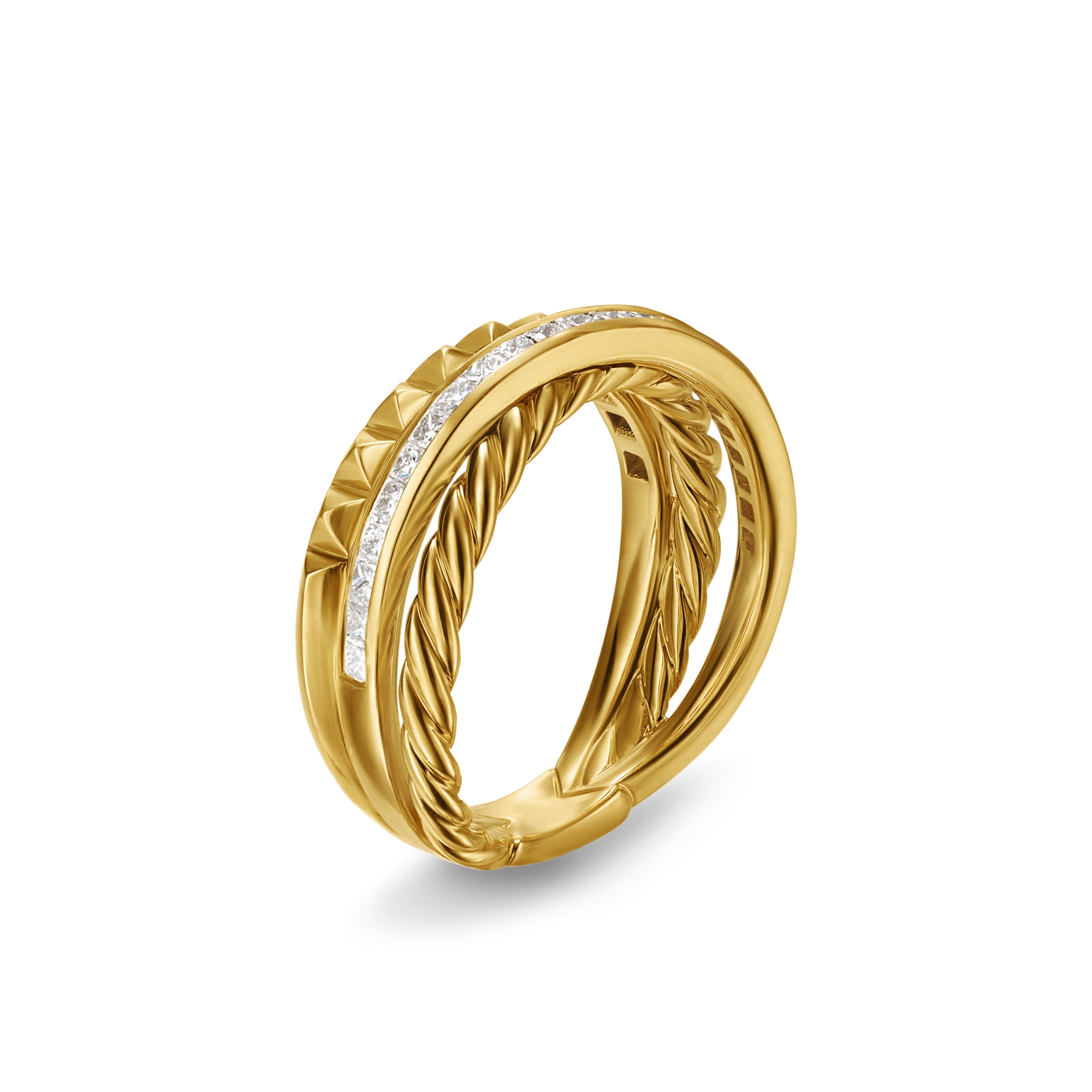 David Yurman Crossover® Collection Ring in 18K Yellow Gold