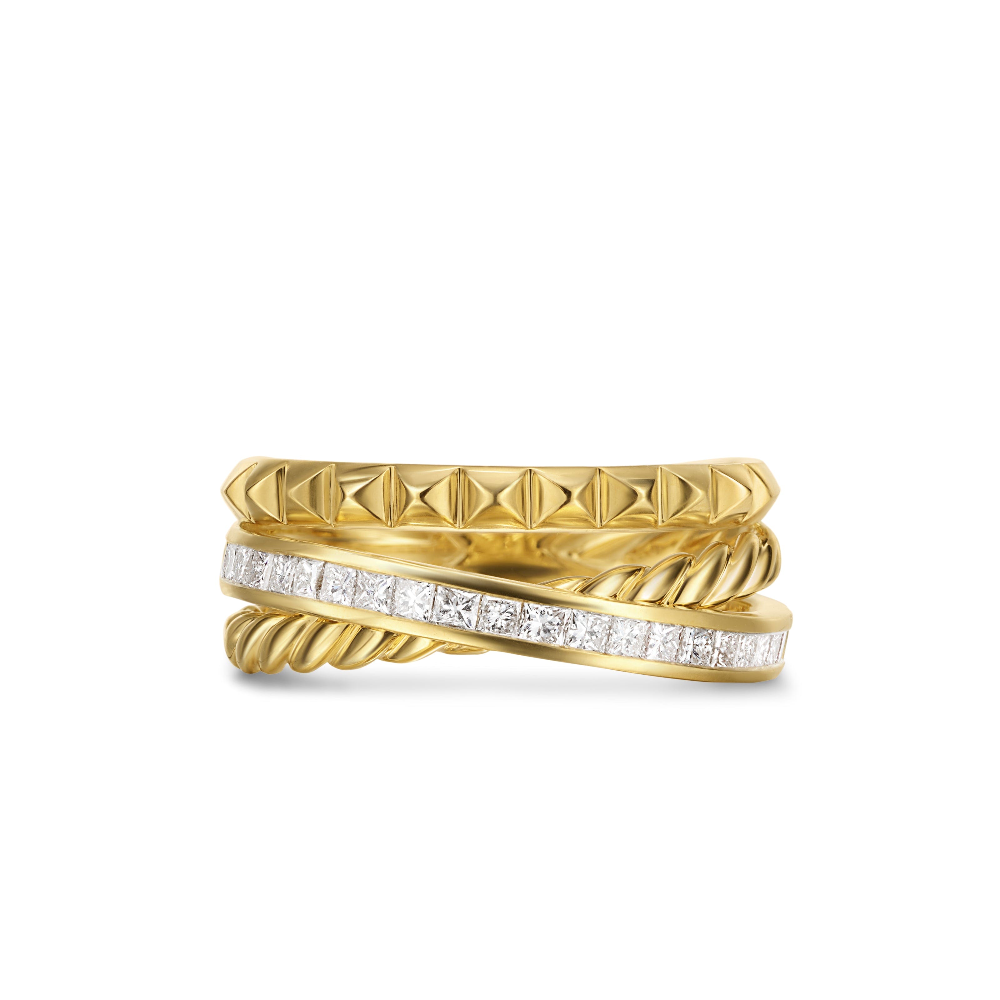 David Yurman Crossover® Collection Ring in 18K Yellow Gold